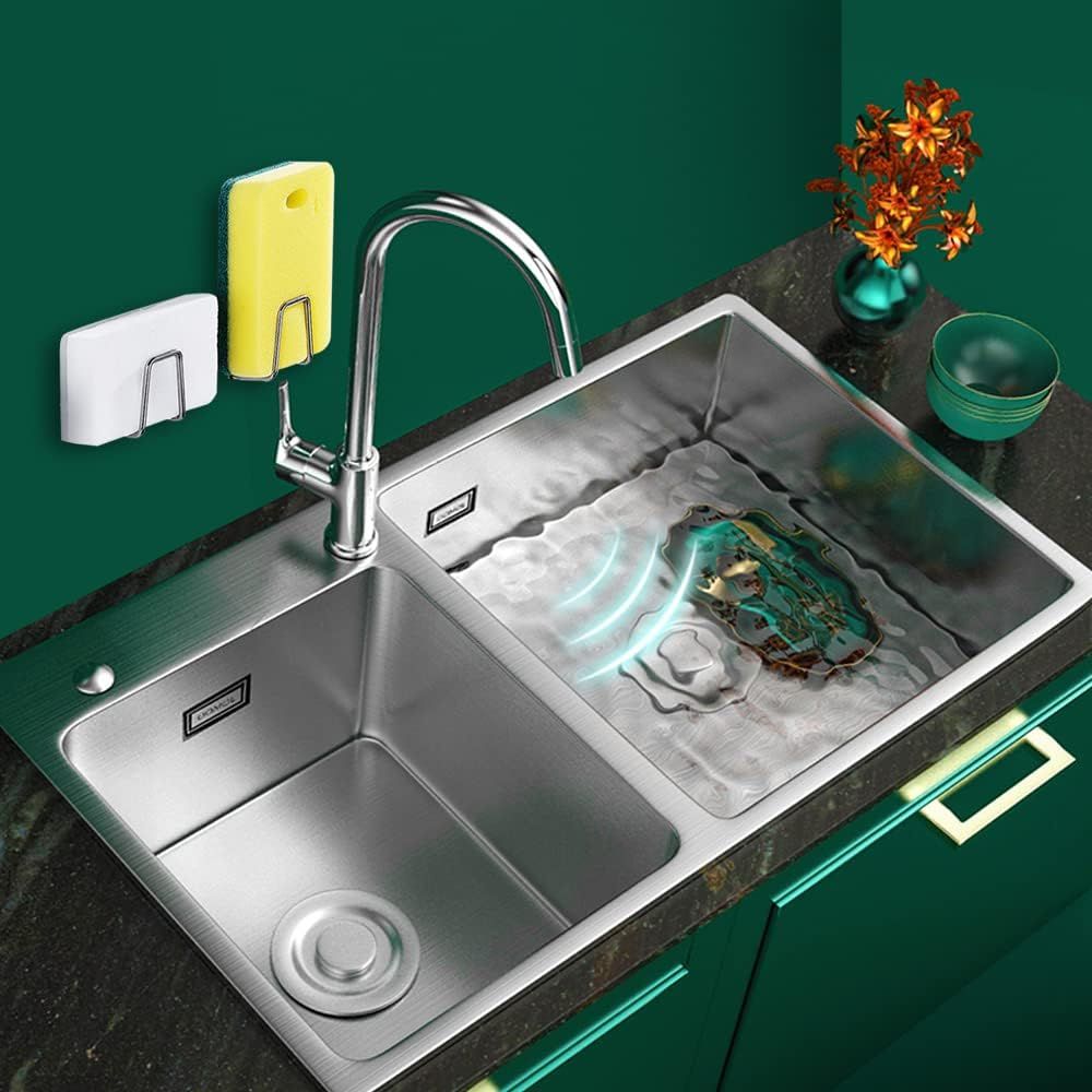 Sponge Holders for Kitchen Sink Adhesive Sponge Holder Sink Caddy Stainless Steel Rust Proof Waterproof, Quick Drying ﻿ - Image 4
