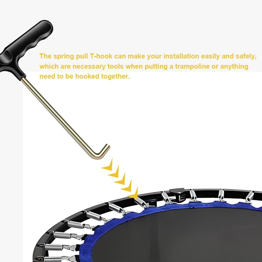 Trampoline Spring Pull Tool Kit Trampoline T-Hook Puller Spring Pull T-Shape Hook Trampoline Accessories - Image 2