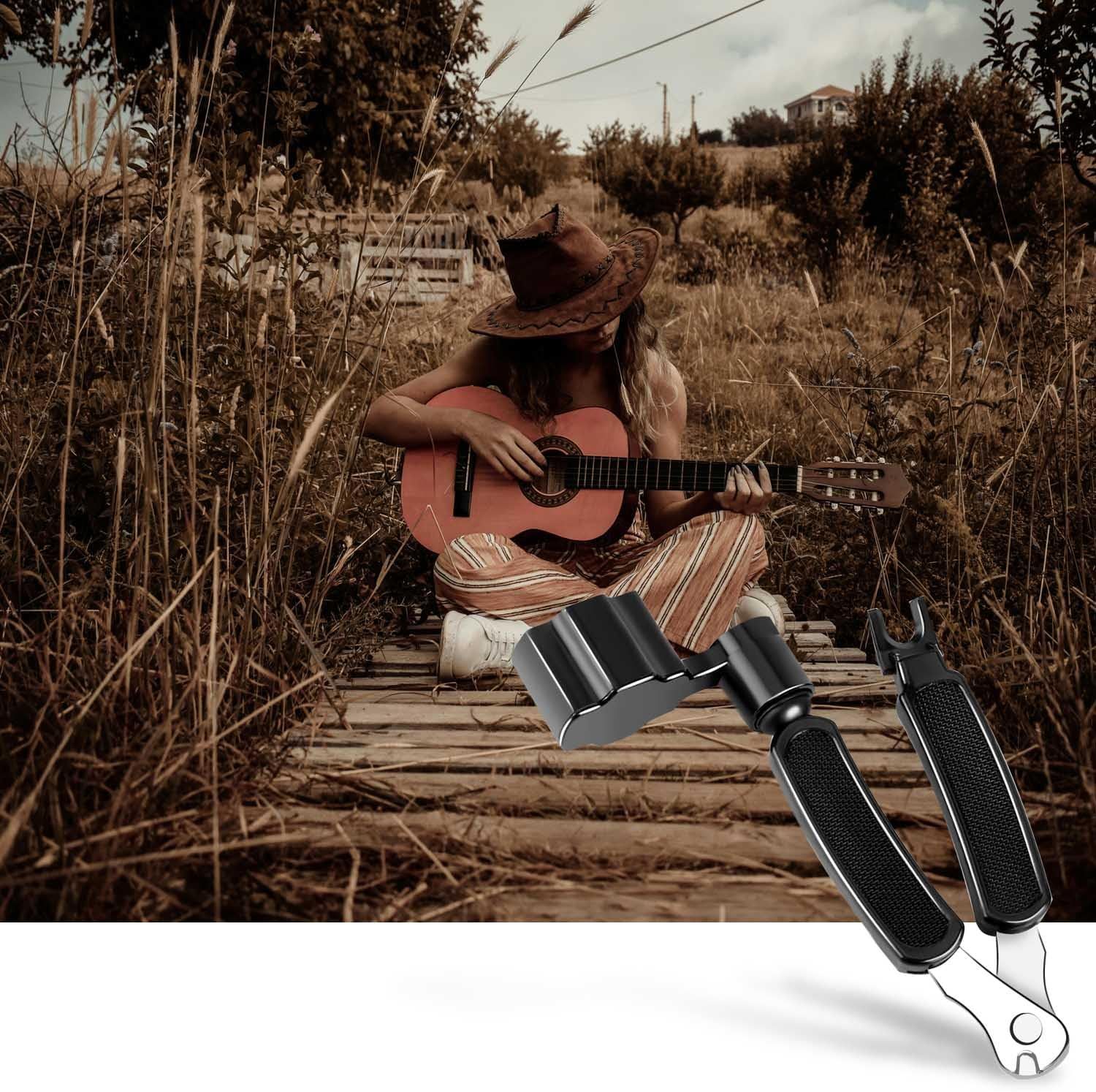 Guitar String Winder Cutter Pin Puller Multifunctional 3 In 1 Guitar Maintenance Tool String Peg Winder String Cutter Pin Puller Instrument Accessories - Image 6