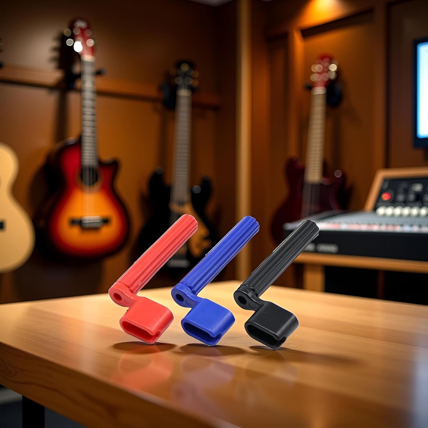 3 Pcs Random color Guitar String Winder, 2 in 1 Guitar String Tool Bridge Pin Remover Speed Peg Puller Winder Tool for Acoustic Electric Guitar Bass Ukulele, Instrument Accessories - Image 3