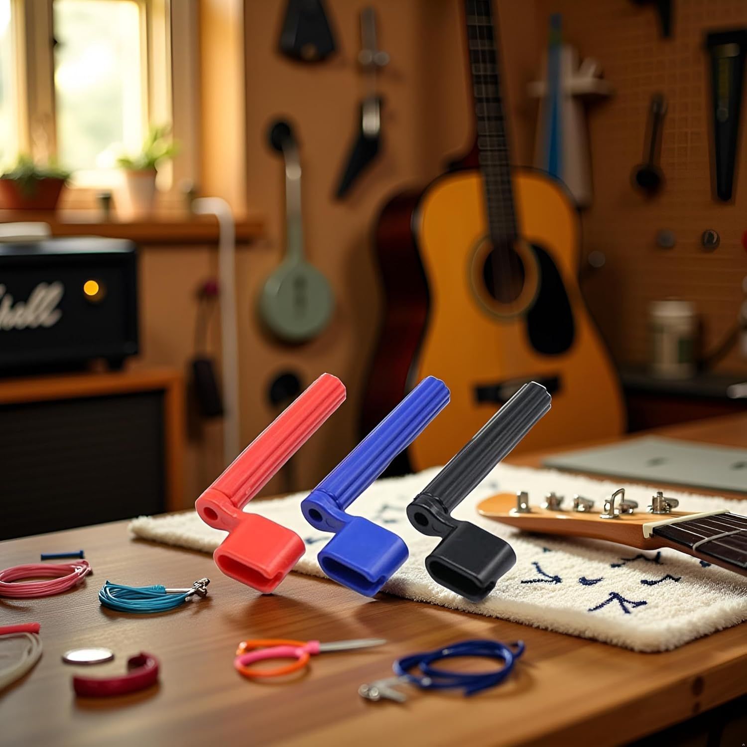 3 Pcs Random color Guitar String Winder, 2 in 1 Guitar String Tool Bridge Pin Remover Speed Peg Puller Winder Tool for Acoustic Electric Guitar Bass Ukulele, Instrument Accessories - Image 5