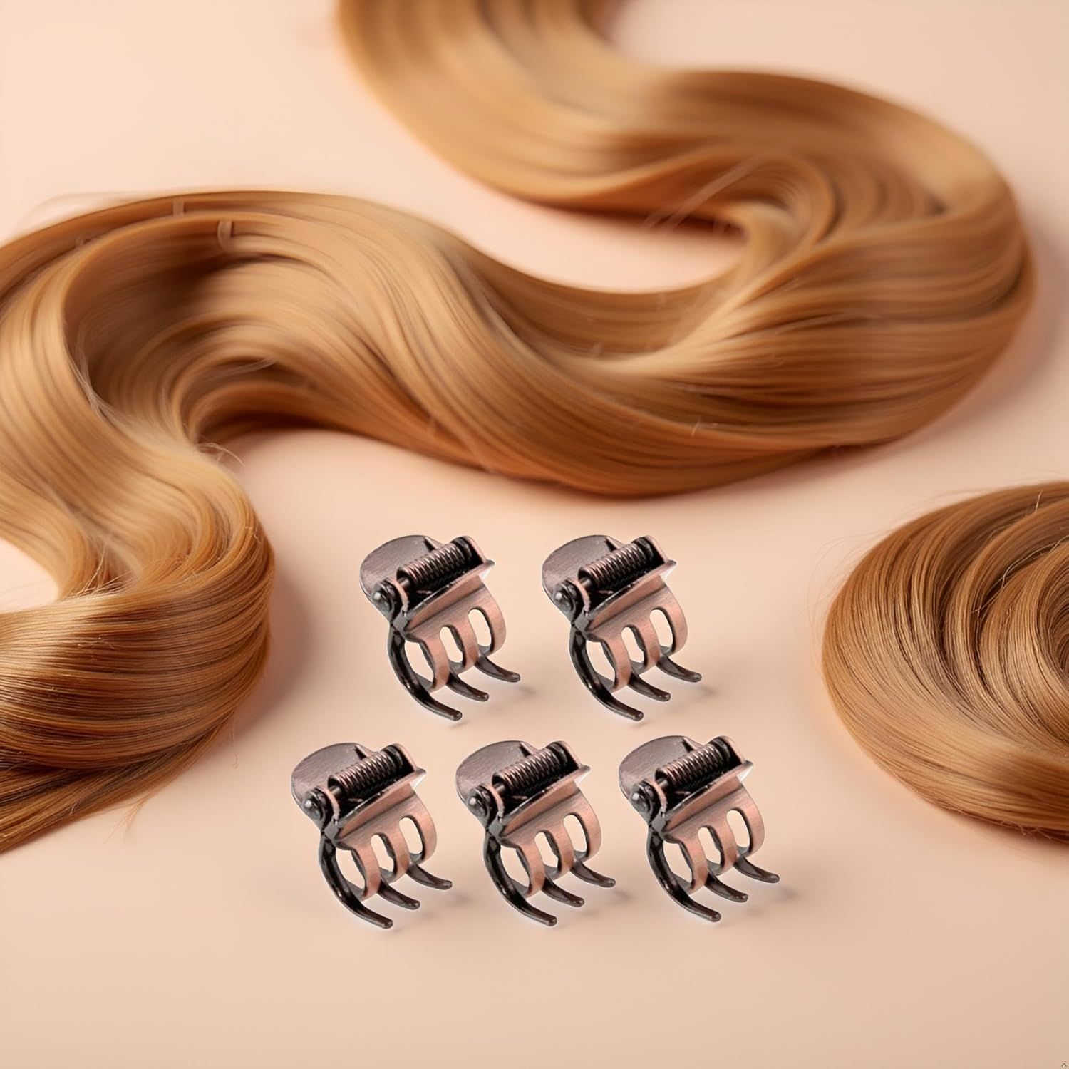 5PCS Mini Metal Hair Claw Clips for Women,Mini Metal Hair Claw Clips,Bronze Clamp Side Bangs Clip Hair Styling Tool Hairpins Hair Accessories for Women - Image 6