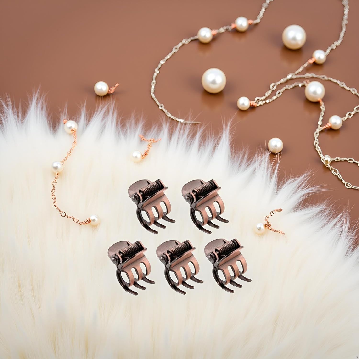 5PCS Mini Metal Hair Claw Clips for Women,Mini Metal Hair Claw Clips,Bronze Clamp Side Bangs Clip Hair Styling Tool Hairpins Hair Accessories for Women - Image 7