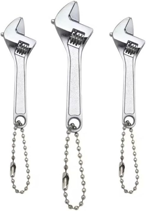 1pc Mini Silver Open End Wrench, Steel 2.5inch Monkey Wrench, Adjustable Spanner for Repairing, Professional Mini Small Hand Tools Hand Spanner Tool Universal Keychain Accessories Easy to Carry - Image 3