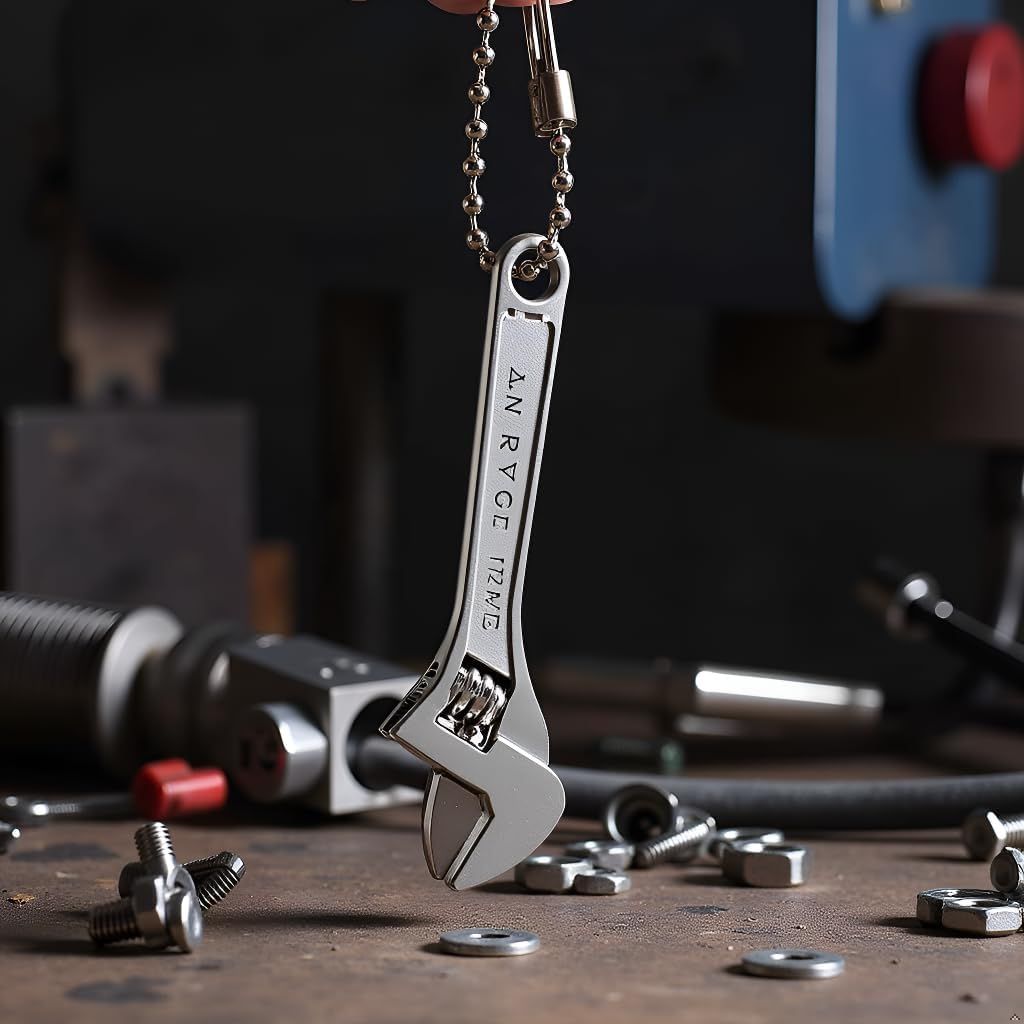 1pc Mini Silver Open End Wrench, Steel 2.5inch Monkey Wrench, Adjustable Spanner for Repairing, Professional Mini Small Hand Tools Hand Spanner Tool Universal Keychain Accessories Easy to Carry - Image 7