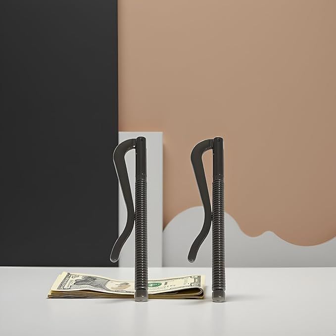 2Pcs Black Spring Money Clips Metal Bifold Money Clip Bar Wallet Replace Parts Spring Clamp Cash Holder(70mm) - Image 5