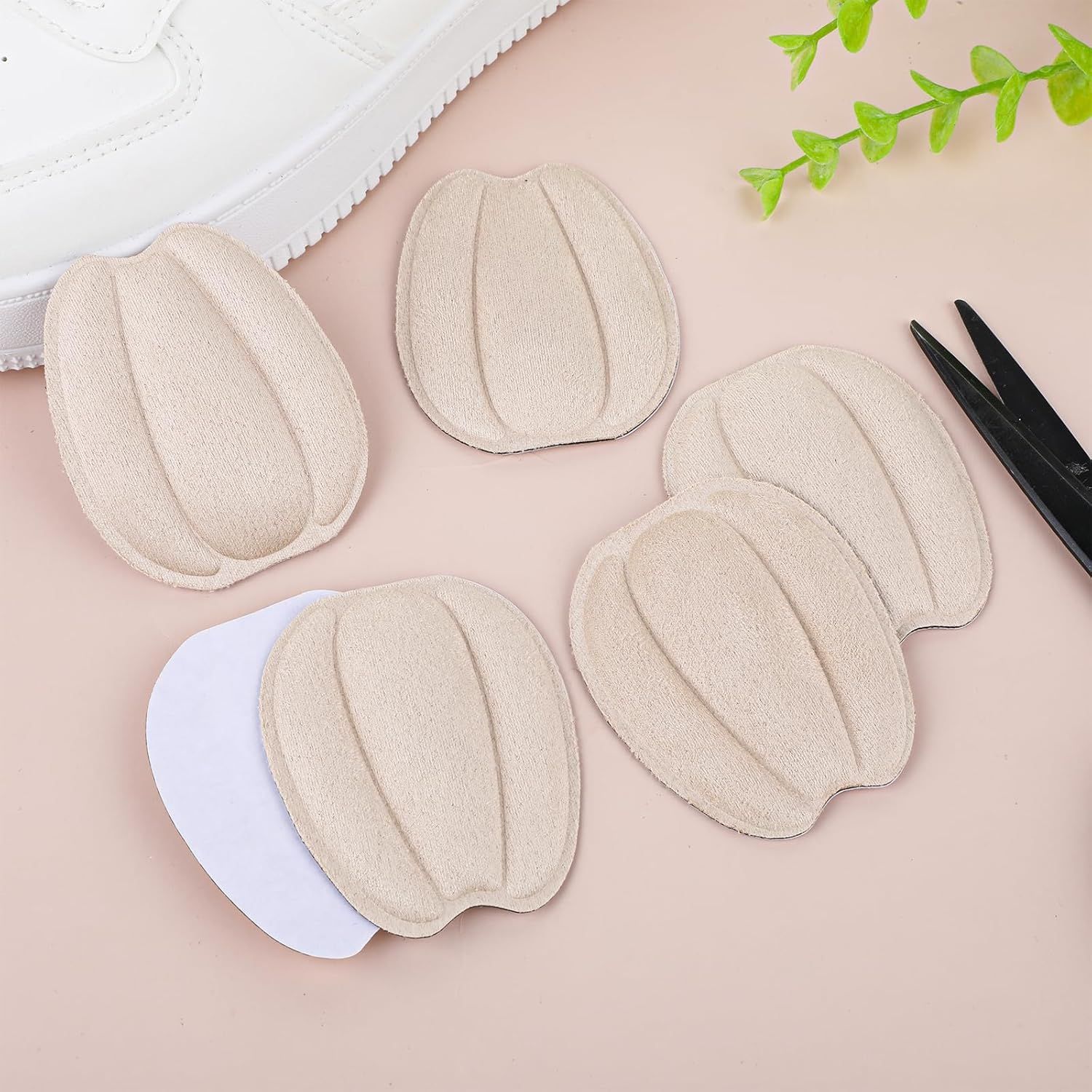 3 Pairs Tongue Pads for Shoe Too Big, Non Slip Tongue Cushion Insert for Loose Shoe Size Reducer Heel Pads Grips Cushion Inserts Replacement Shoes Filler for Men Women (Beige) - Image 3