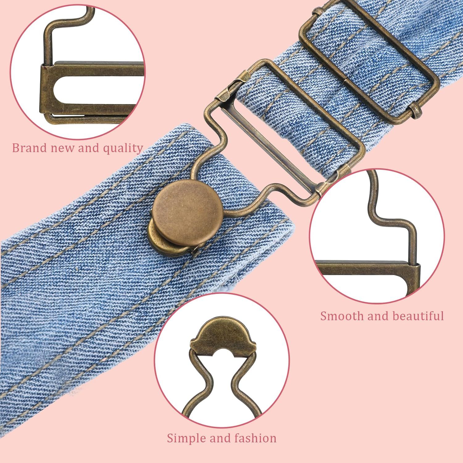 6 Sets Overalls Buckles, 1.25 inch Metal Overall Replacement Clasp Clips with Adjustable Tri Glide Slide Buckle and Buttons, DIY Button No-Sew Accessories for Overall Bib Pants Trousers Jeans Jacket - Image 5
