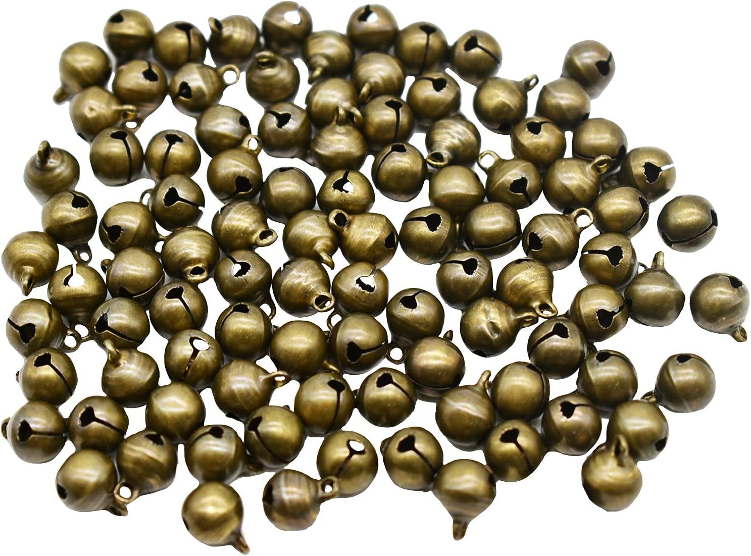 100 PCS Small Jingle Bell 1/2 inches Vintage Bronze Mini 10mm Alloy Beads DIY for Christmas Jewelry Findings Sewing Wedding Doors Crafts - Image 7