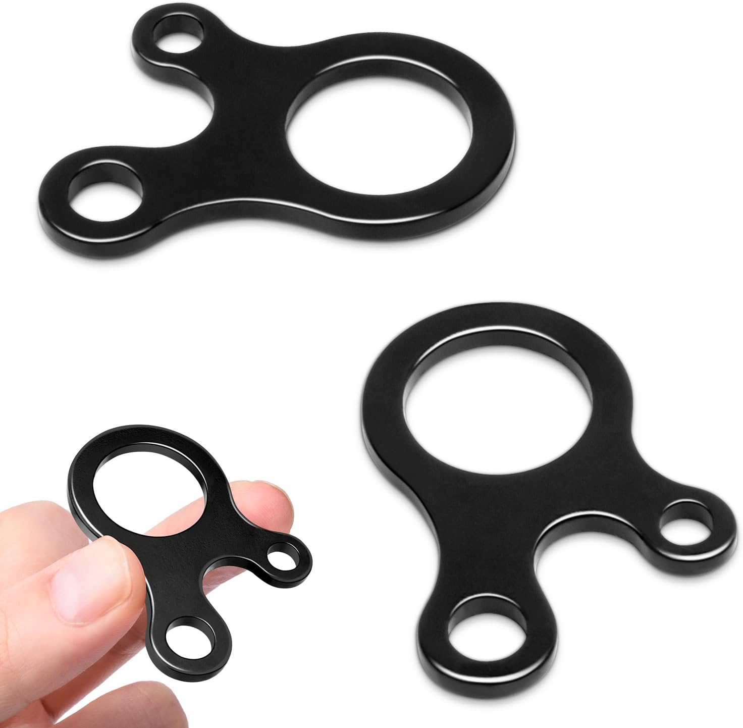 CooBigo Tent Rope Tensioner, 10pcs Aluminum Alloy Guyline Tensioner Guy Line Cord Adjuster Paracord Buckles for Outdoor Tent Camping Hiking Backpack Accessories (Black) - Image 1