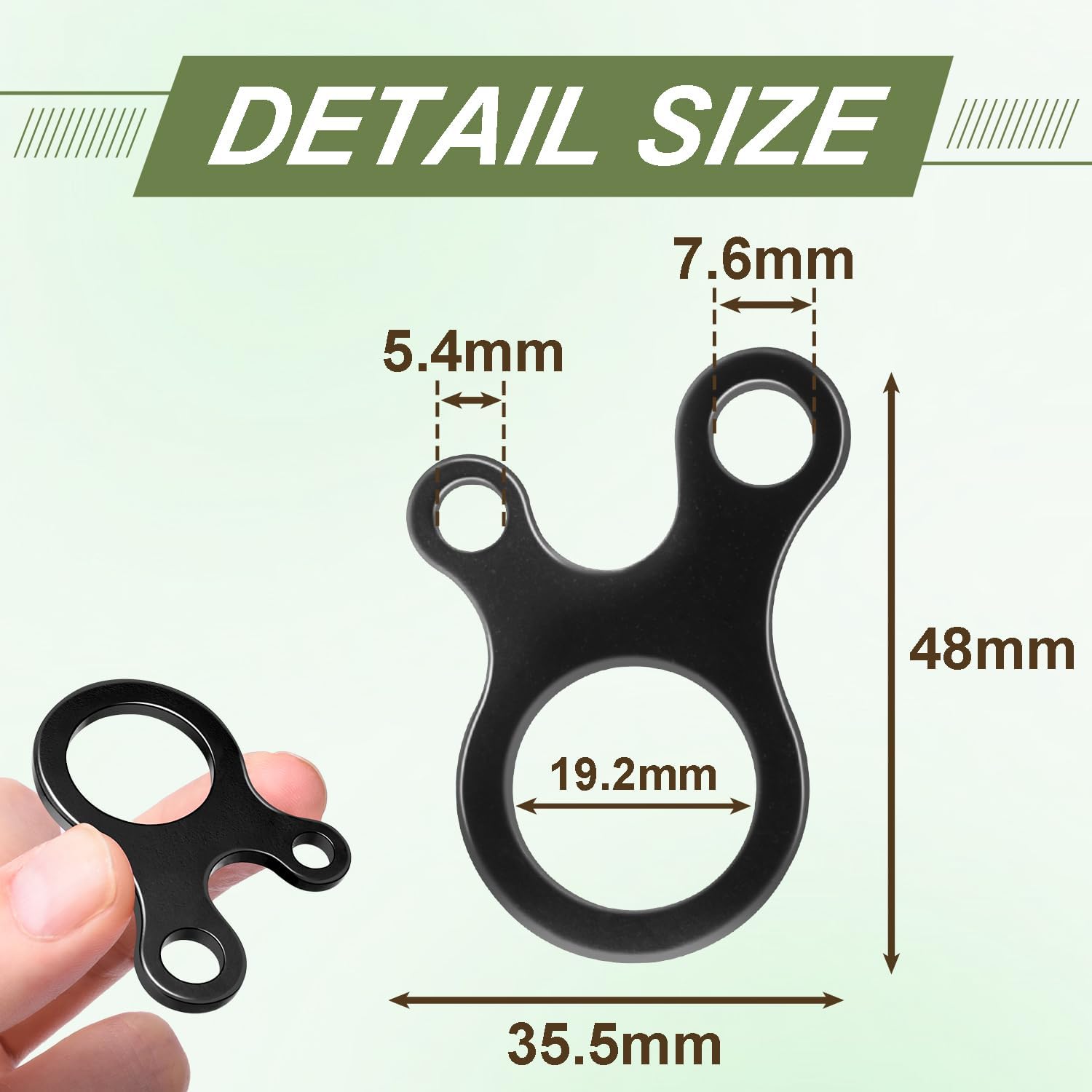 CooBigo Tent Rope Tensioner, 10pcs Aluminum Alloy Guyline Tensioner Guy Line Cord Adjuster Paracord Buckles for Outdoor Tent Camping Hiking Backpack Accessories (Black) - Image 2