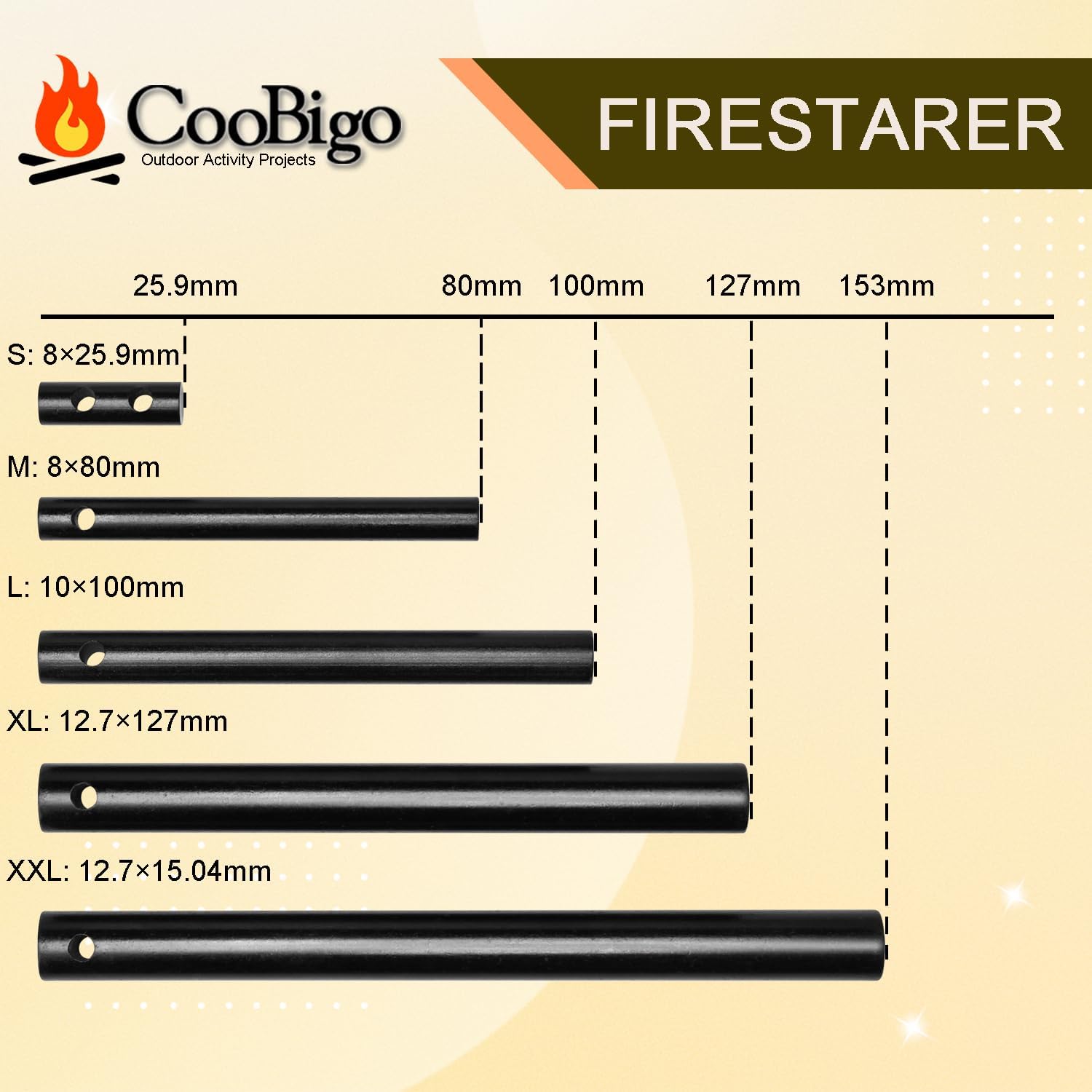 5 Pack Paracord Bracelet Flint Fire Starter Ferrocerium Rod Fire Steel,Parachute 550 Rope Outdoor Camping Hiking Emergency Survival Fire Starter Flint Stick DIY Kit - Image 3