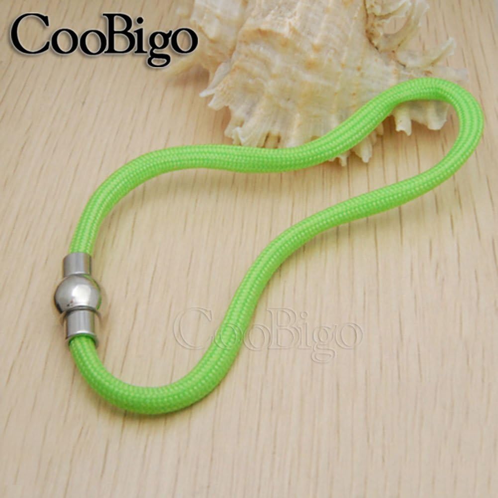 20 Pack 3mm Hole Magnetic Clasps Leather Bracelet Necklace Paracord Fashion Jewelry DIY Leathercraft Accessories Lanyard Connectors #FLQ083-3B Copper Silver-Plated - Image 6