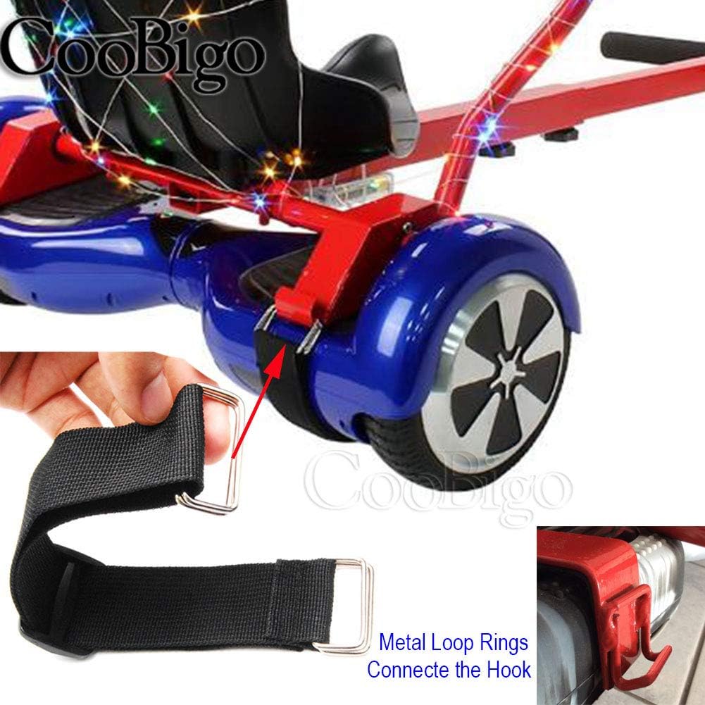 2 Pack Hoverboard Seat Attachment Straps, HoverKart Replacement Straps Adjustable with Tri-Glide Buckle Polypropylene PP Webbing Adjustment Strap Width 1-1/2