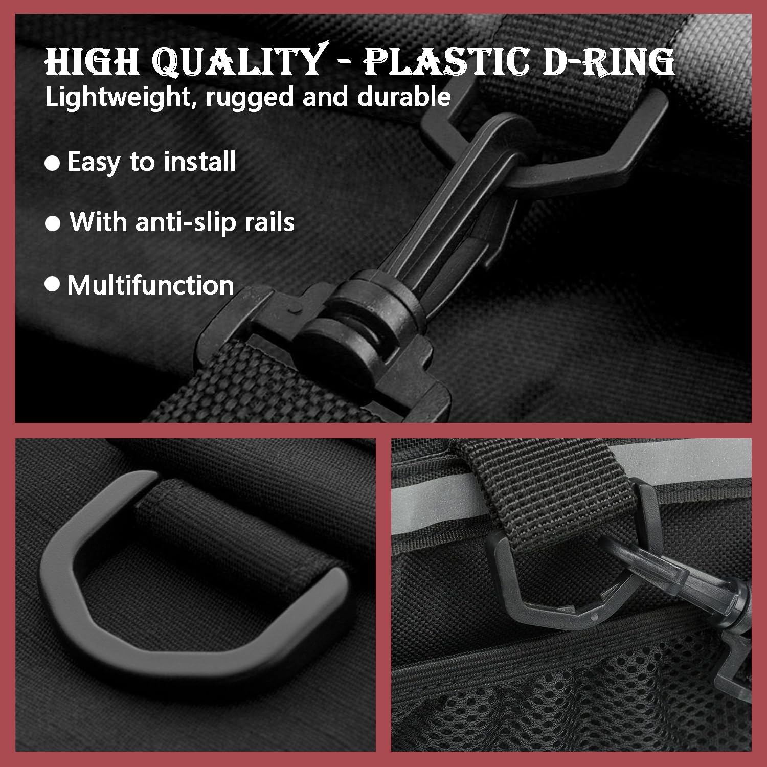 CooBigo 12 Pack D-Rings Plastic Buckle 1