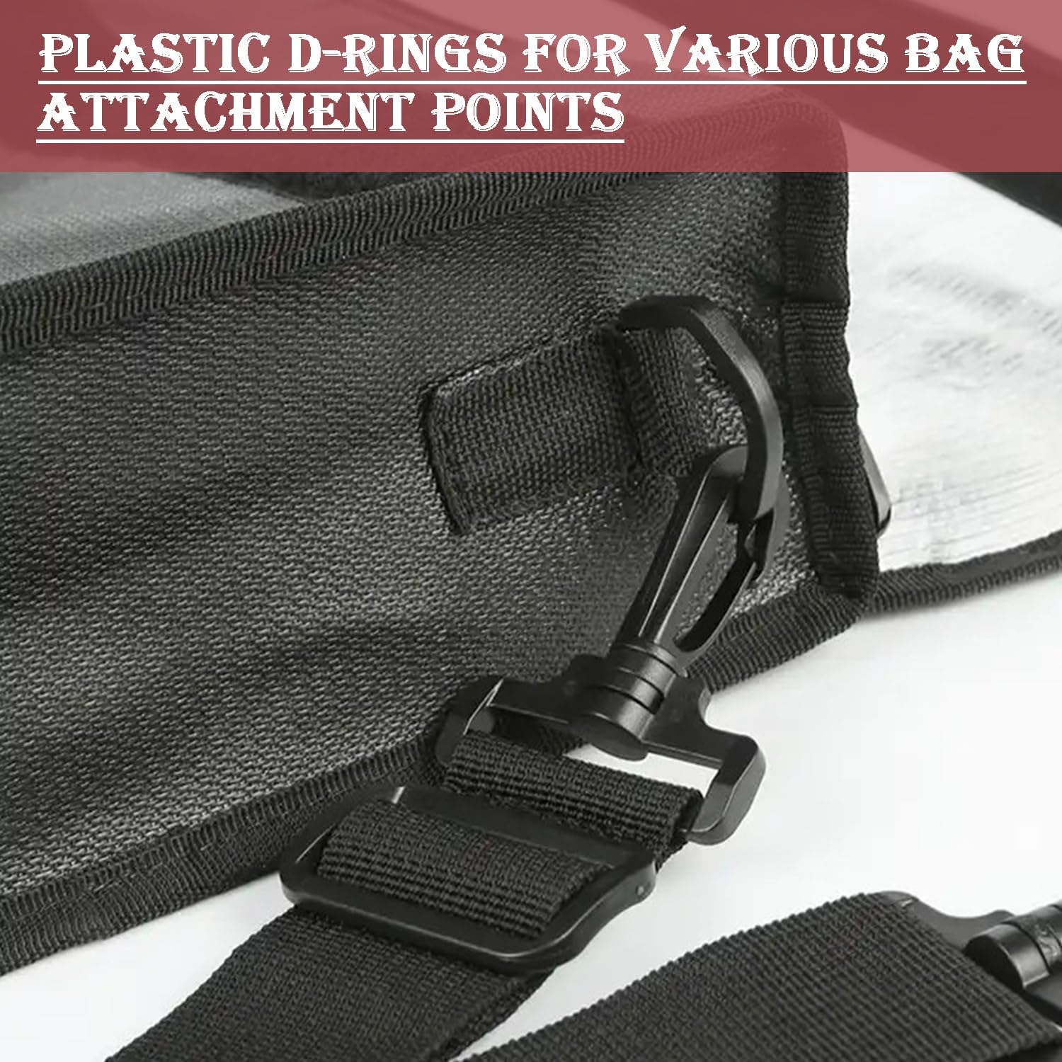 CooBigo 12 Pack D-Rings Plastic Buckle 1