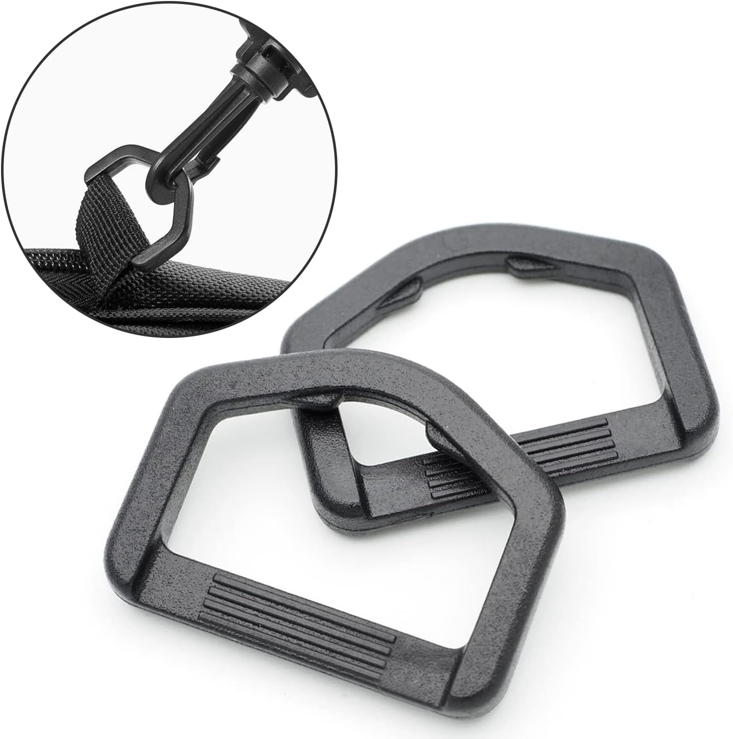 CooBigo 12 Pack D-Rings Plastic Buckle 1