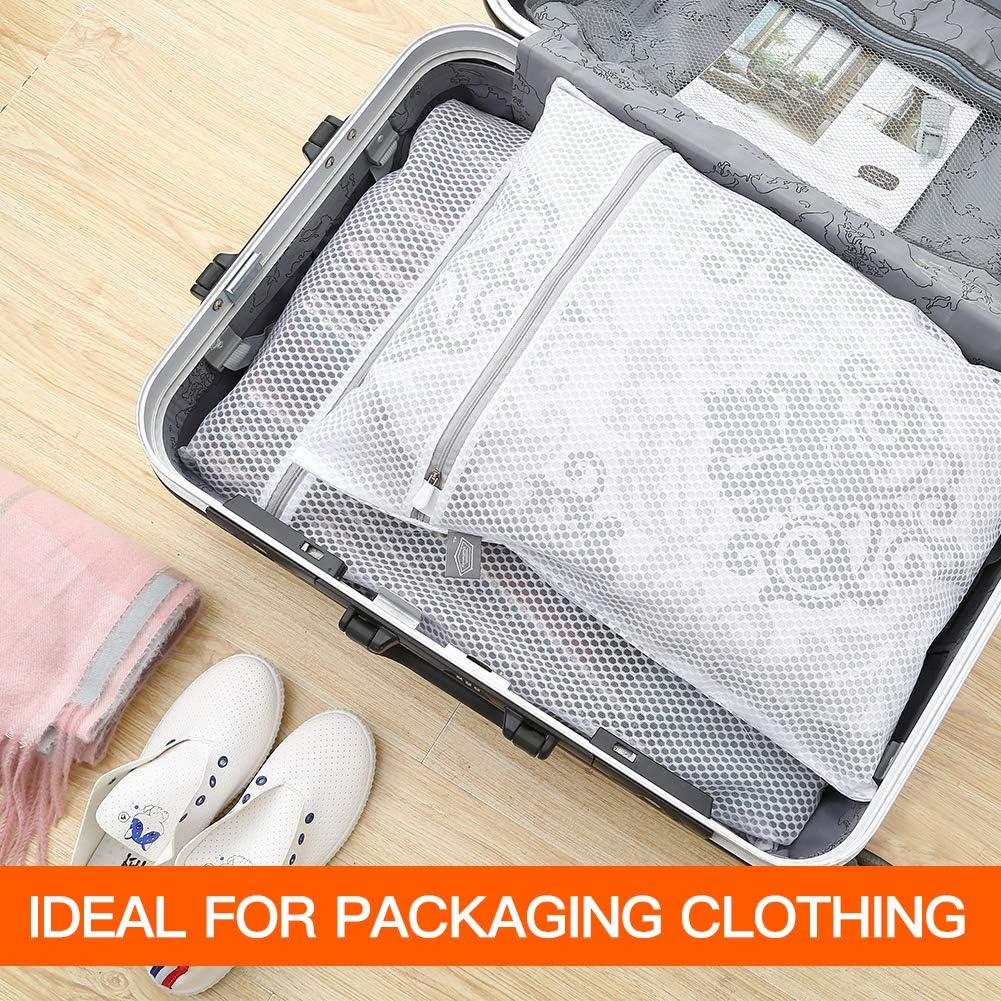 Kimmama Laundry Bag Mesh Wash Bags, Washing Machine Wash Bag, Net Washer Sack with Zipper, Dryer Pouch for Cleaning and Drying Cloths, Garment, Delicates, T-shirt, Underwear, Bra, Pant, Small Toys - Image 7