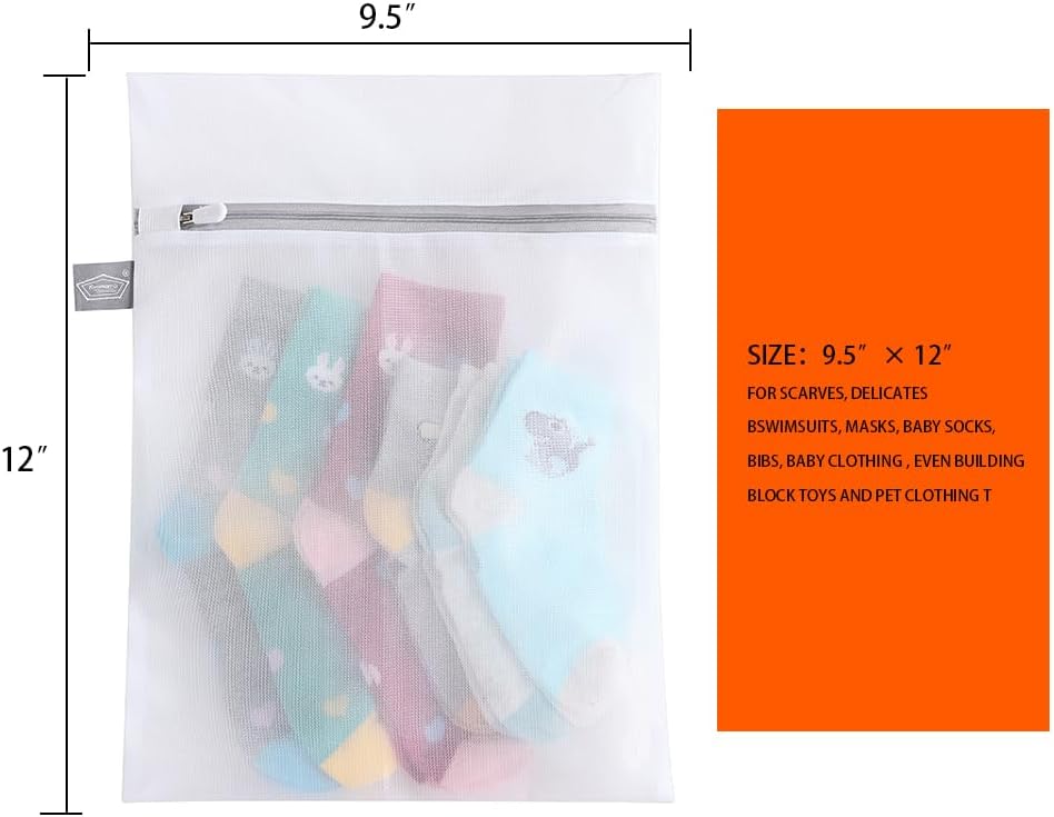 Kimmama Lingerie Bags for Washing Delicates, Garment Bag for Washing Machine, Mesh Laundry Bags for Cleaning Clothes, Tie, Scarf, Socks, Stockings, Shirts, Toys, 3S - Image 2