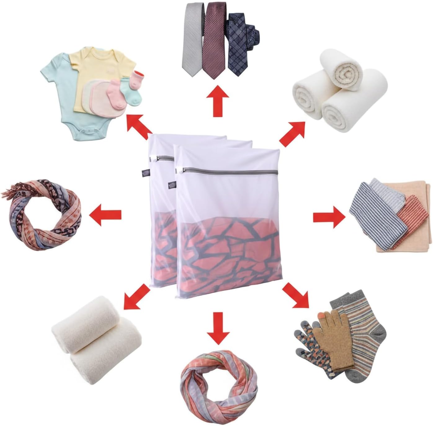 Kimmama Lingerie Bags for Washing Delicates, Garment Bag for Washing Machine, Mesh Laundry Bags for Cleaning Clothes, Tie, Scarf, Socks, Stockings, Shirts, Toys, 3S - Image 4