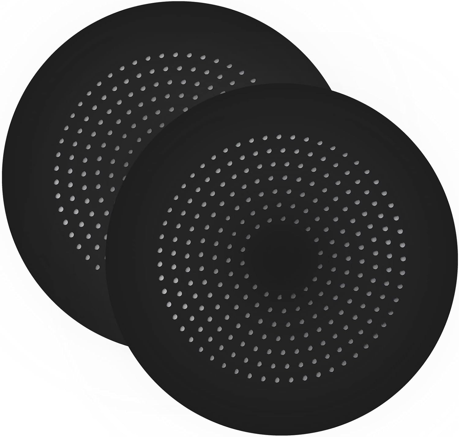 2 Pack Shower Drain Hair Catcher, Silicone Drain Cover with Suction Cup,Shower Drain Protector Drain Strainer Hair Stopper for Kitchen Bathroom Bathtub Sink(New Black 2Pack) - Image 1