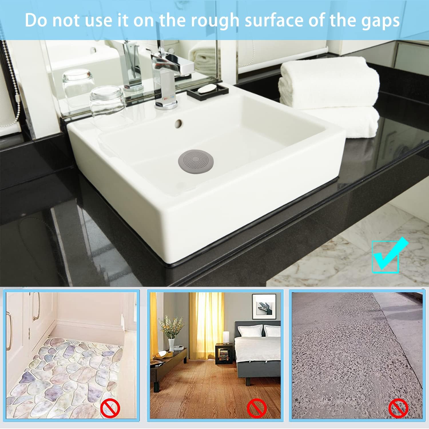 2 Pack Shower Drain Hair Catcher, Silicone Drain Cover with Suction Cup,Shower Drain Protector Drain Strainer Hair Stopper for Kitchen Bathroom Bathtub Sink(New Black 2Pack) - Image 5