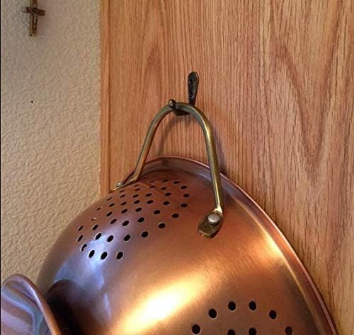 Yansanido Pack of 24 MINI Bronze Tone Vintage Style Double Hole Metal Single Hook Hangers Door Hook Hanging with 48 Screws - Image 3