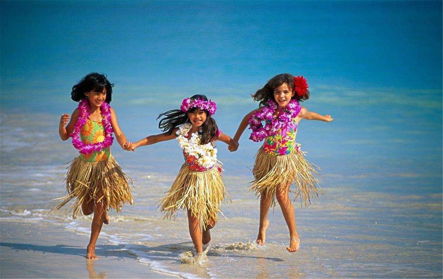 4 Pcs Purple Hawaiian Leis with Green Leaves for Graduation Party, Dance Party, Photo Prop in Outdoors (Purple) - Image 5