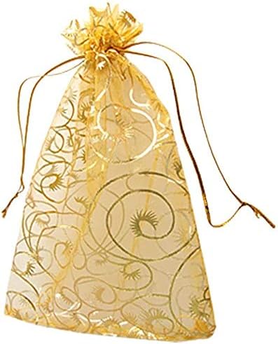 Wedding Favors Small Gift Bags, 100pcs 2.8x3.6 Inch (7x9cm) Gold Organza Bags for Party Favor Bags Small Business Candy Bags Mesh Bag (Gold, 2.8''x3.6'') - Image 7