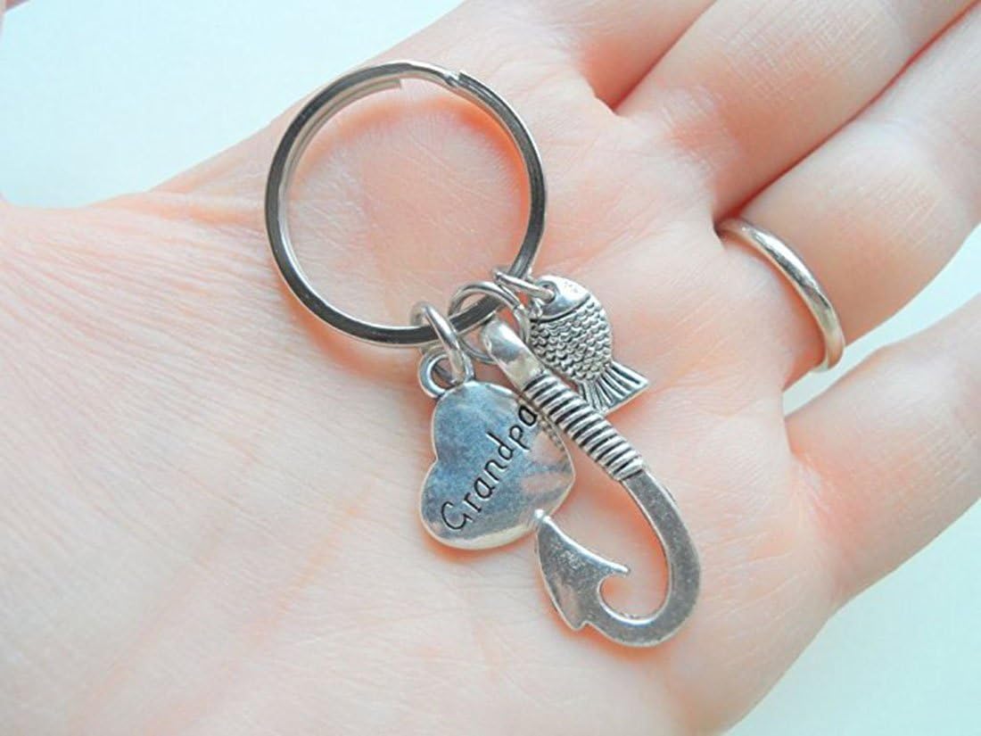 Pack of 50 Alloy Bulk Fish Hook Charms Pendents 13mmx31mm Jewelry Findings for Making Bracelet and Necklace (Silver 50pcs) - Image 5