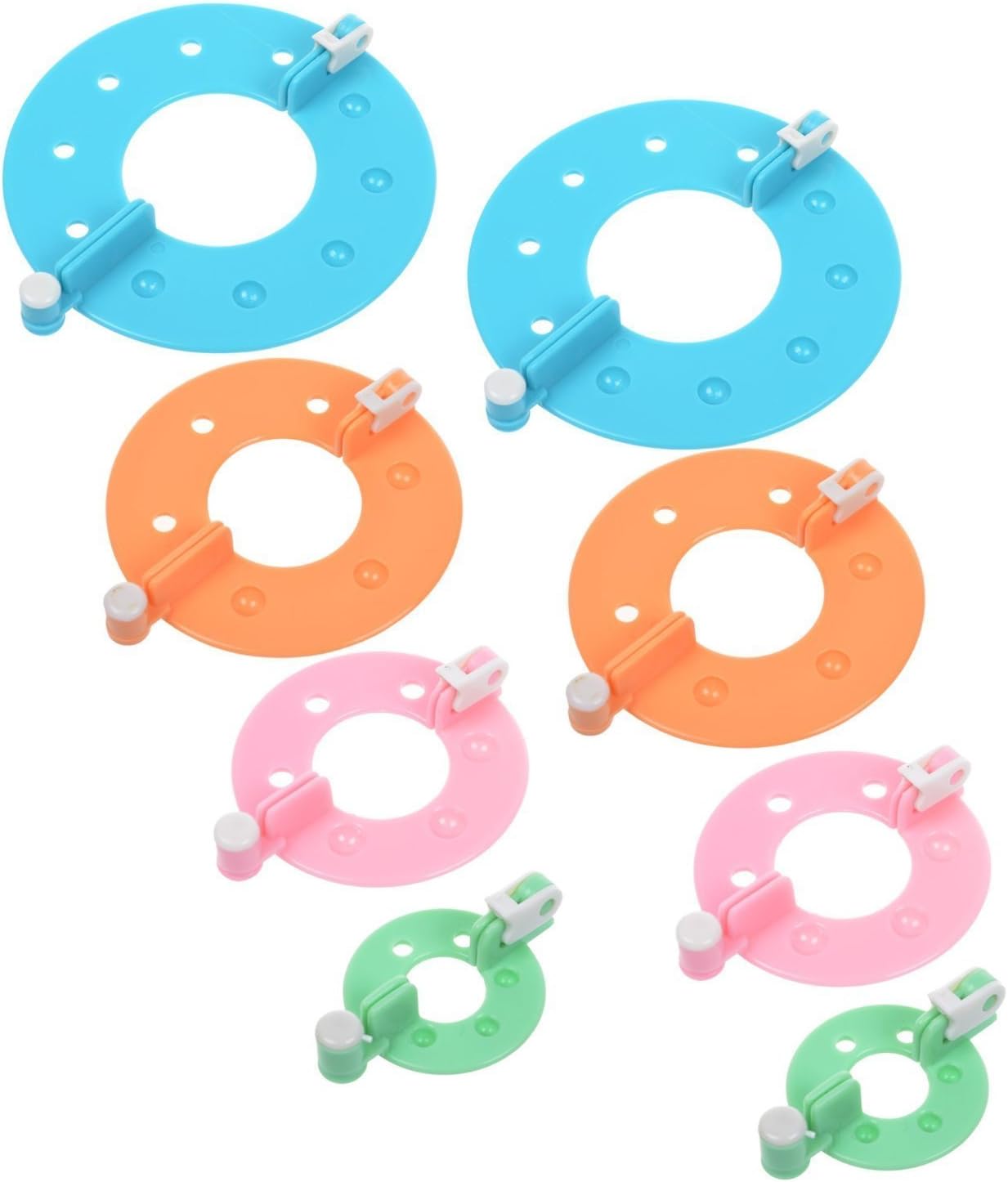 Yansanido Pack of 8(4 Sizes) Essential Pom-pom Maker for Fluff Ball Weaver Needle Knitting DIY Tool (8piece-4 Size) - Image 8