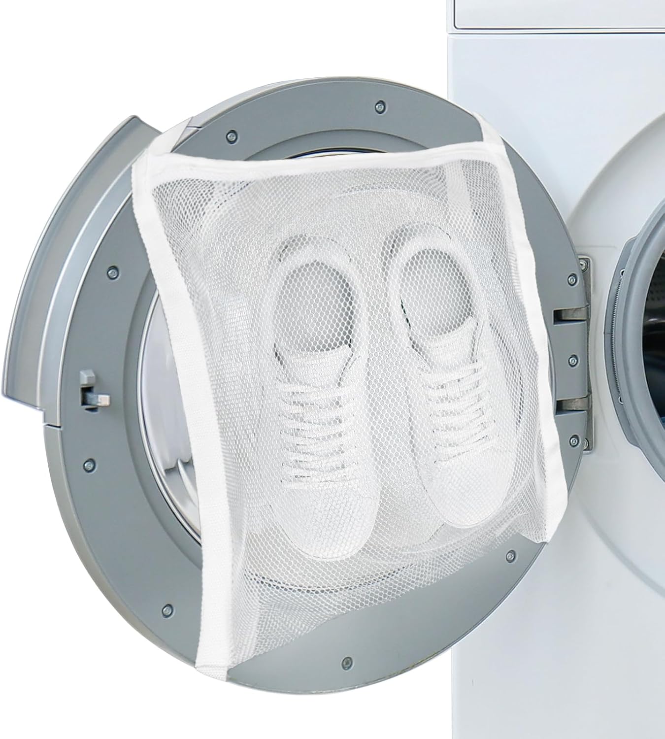 Sneaker Dryer Bag,Shoe Wash & Dry Net Bag for Dryer 15.7*15 Inch Shoe Washing Machine Bag Adjustable Magic Tape Shoe Dryer Bag Reusable Laundry Bags - Image 1