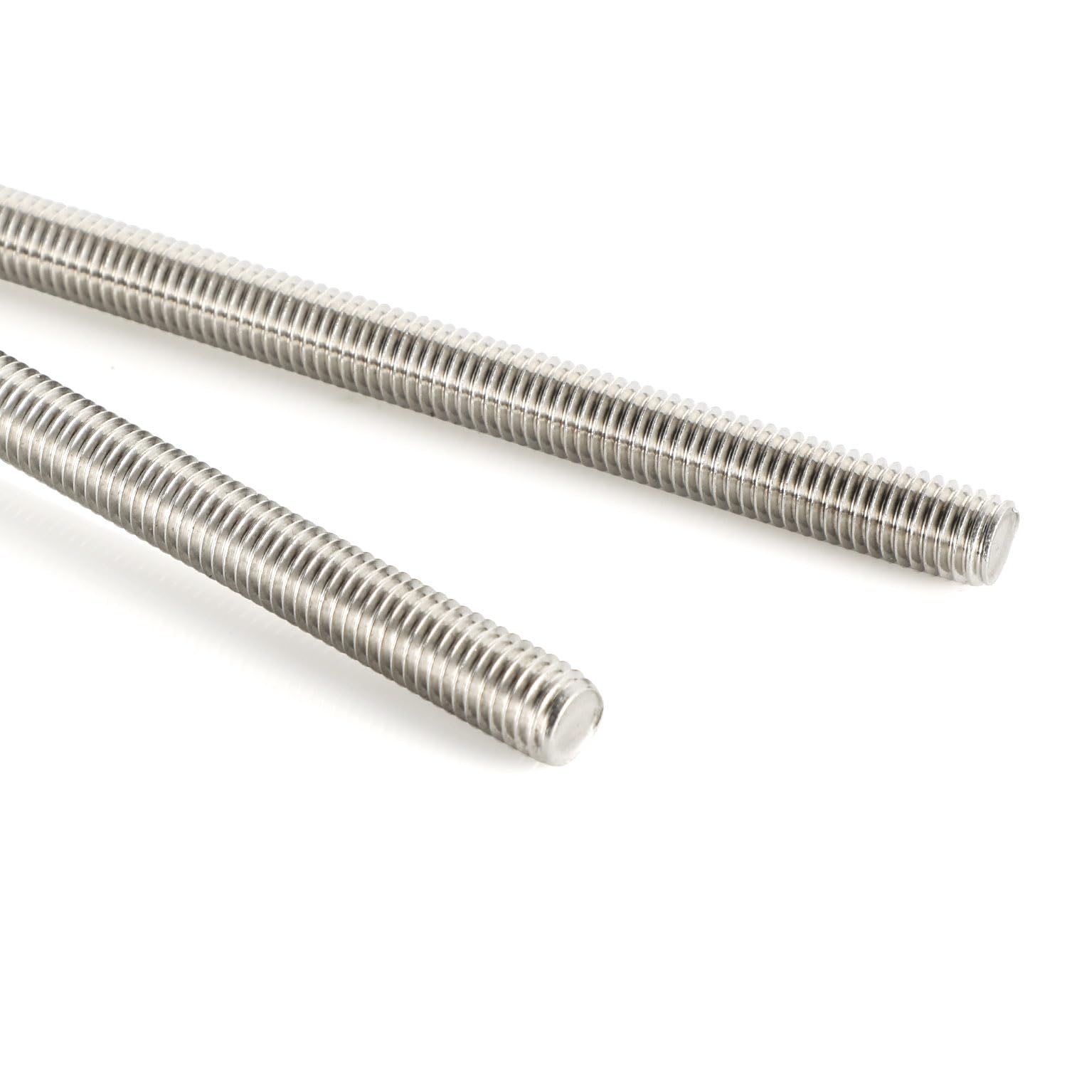 M6-1.0 x 300mm Fully Threaded Rods, Long Threaded Studs, Right Hand Threads, All Threaded Rod, 304 Stainless Steel, 2 PCS - Image 1