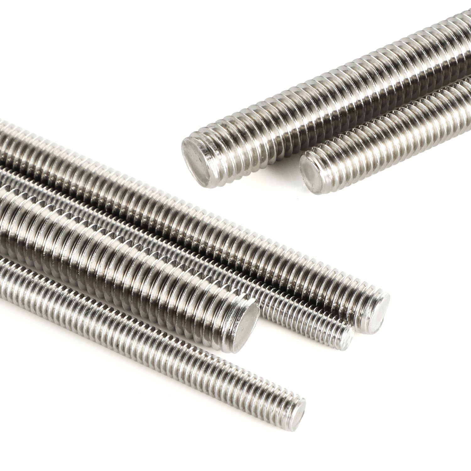 M6-1.0 x 300mm Fully Threaded Rods, Long Threaded Studs, Right Hand Threads, All Threaded Rod, 304 Stainless Steel, 2 PCS - Image 4