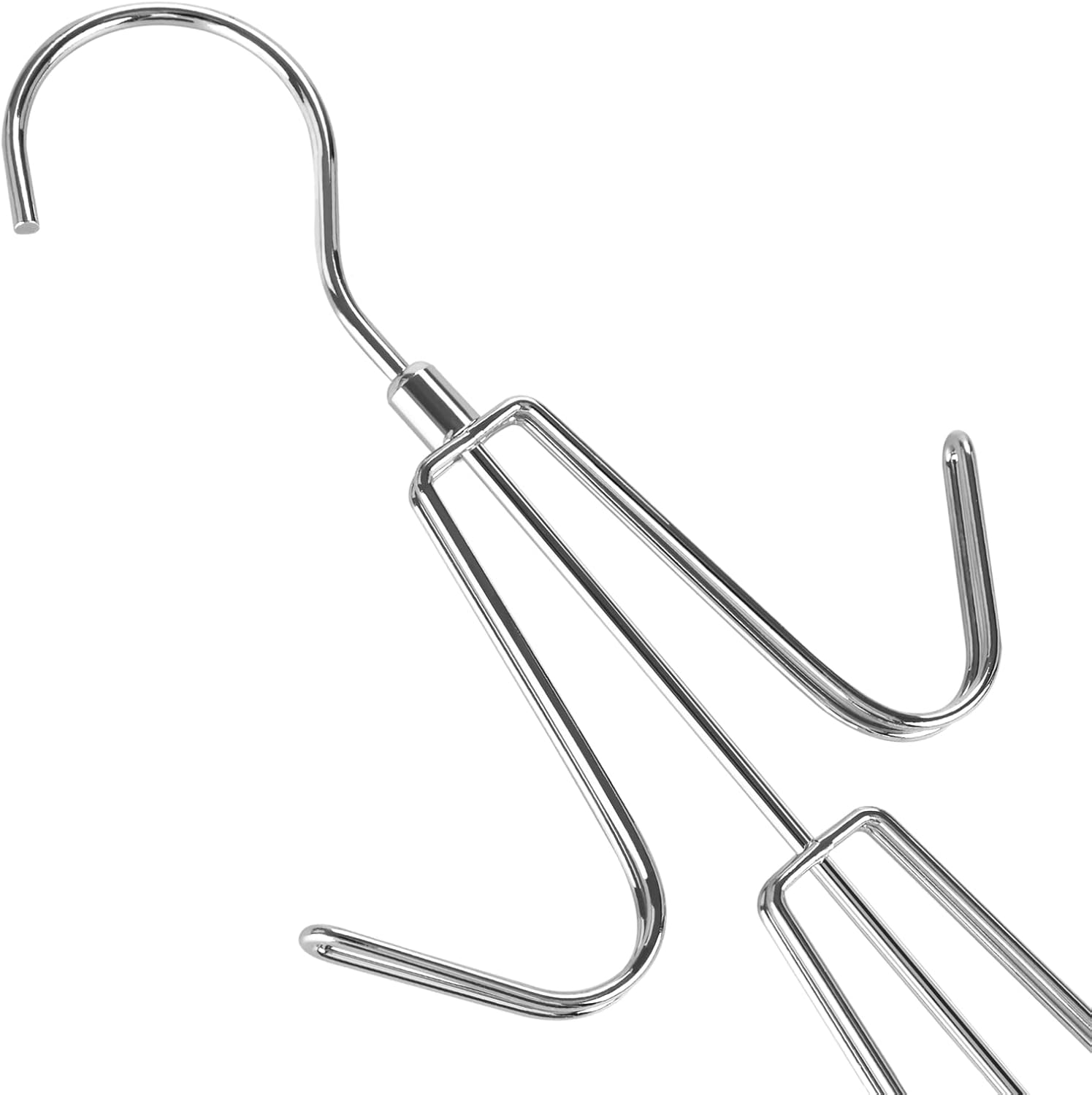 TOPIA HANGER Purse Hanger Organizer for Closet, 2-Pack Handbag Organizer Hanger, 360°Swivel Metal Purse Hooks, Bag Rack, Belt Organizer, Tie Rack, Scarf Hanger, Bag Storage Organizer, Silver - Image 8