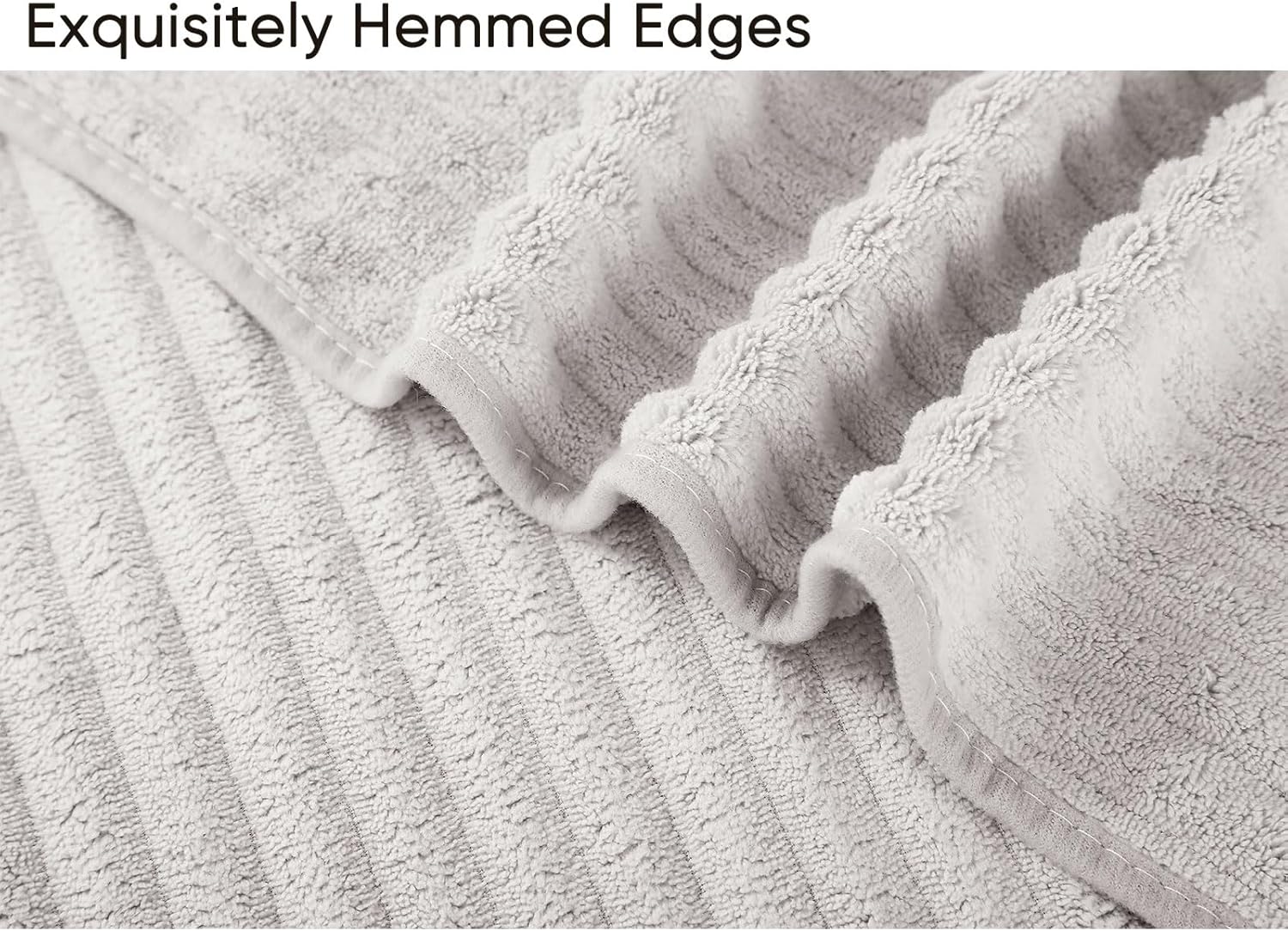 Luxury 3-Piece Quick-Dry Small Bath Towel Set – Ultra Soft Microfiber Hand Towels for Bathroom, Bar, Pool, Gym & Travel – Elegant Twill Design(14”x 29.6”) - Image 5