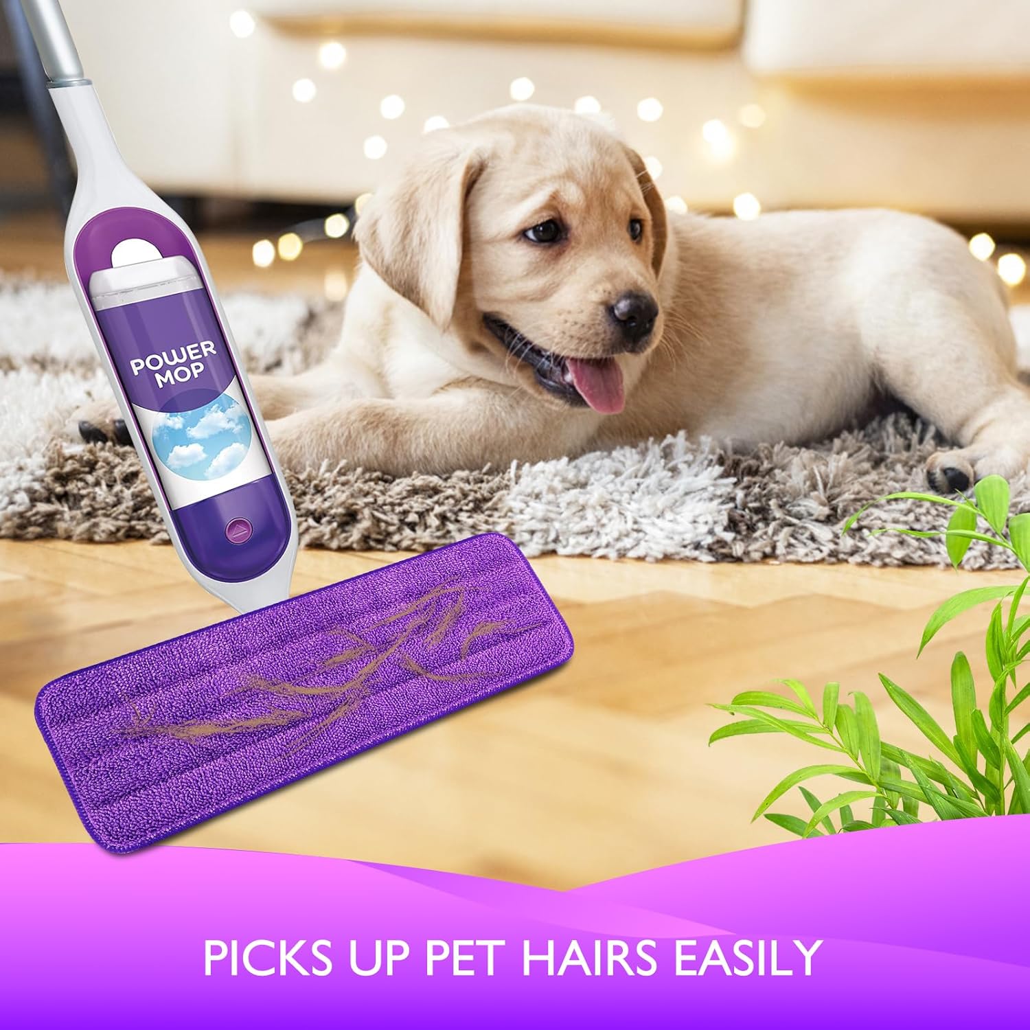 Reusable Power Mop Refills Pads Compatible with Swiffer PowerMop Mop - Microfiber Power Mop Pads Refill for 13 ''-15 '' Spray Mop- Washable Pads for Multi-Surface Floor Cleaning, 4 Pack - Image 6