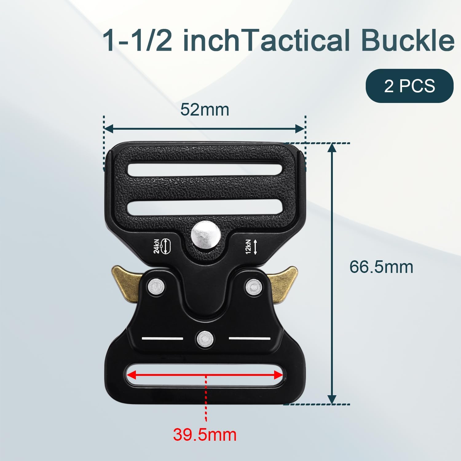 CooBigo 2 Pack Tactical Belt Buckles, 1-1/2