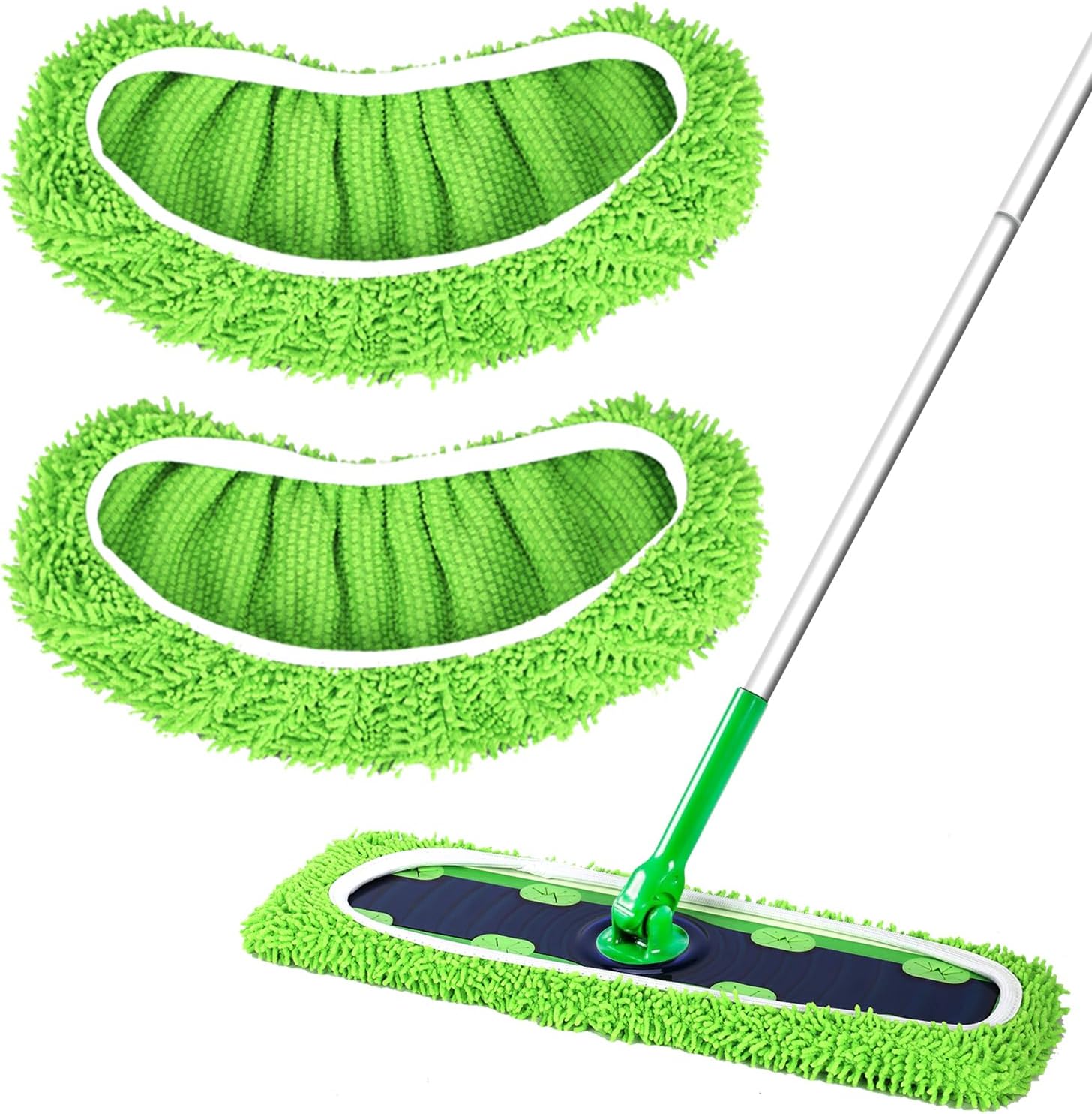 Reusable Microfiber Pads for Swiffer XL Mop - 2 Pack XL Dry Sweeping Cloths & Wet Pads Refills - X-Large Heavy Duty Mopping Cloths for Floor Mopping and Sweeping (Mop is Not Included) - Image 1