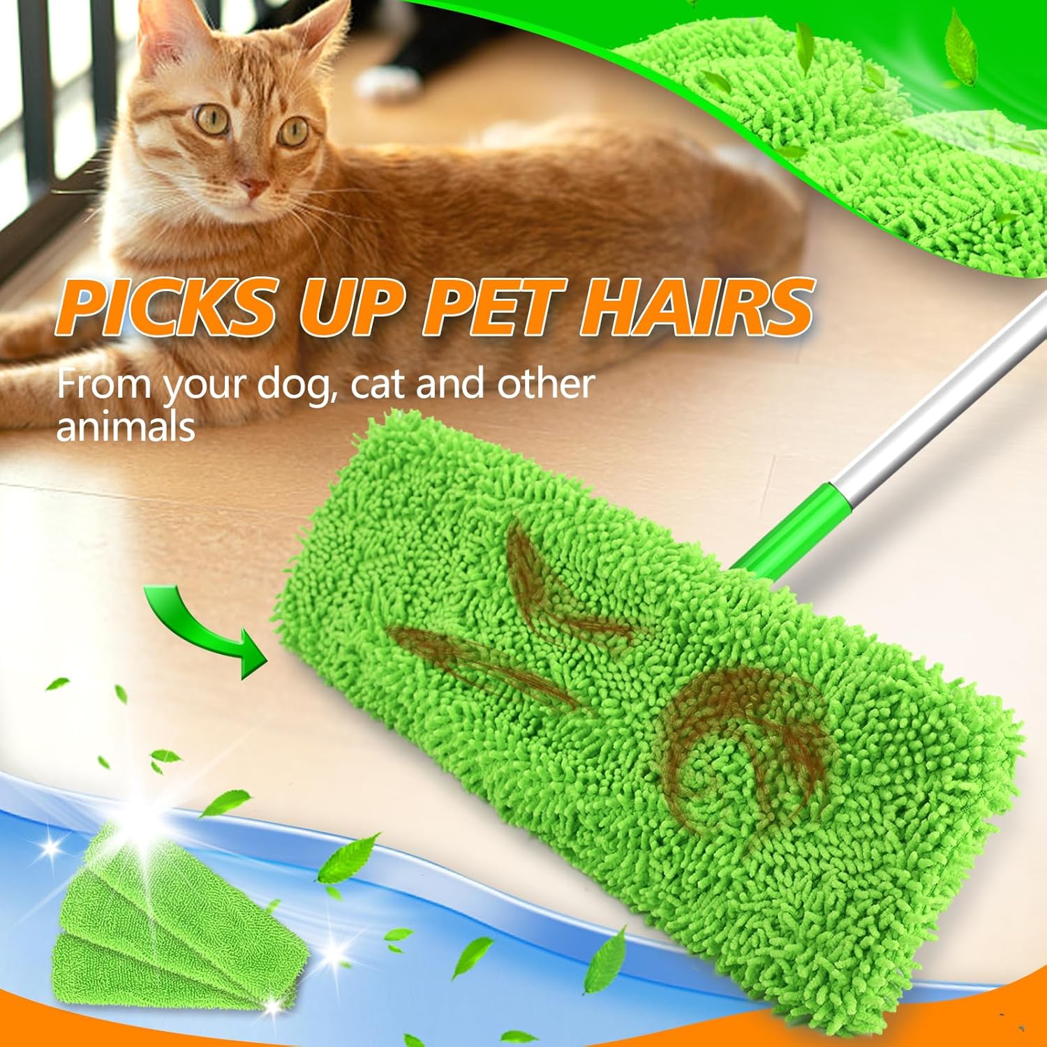 Reusable Microfiber Pads for Swiffer XL Mop - 2 Pack XL Dry Sweeping Cloths & Wet Pads Refills - X-Large Heavy Duty Mopping Cloths for Floor Mopping and Sweeping (Mop is Not Included) - Image 7