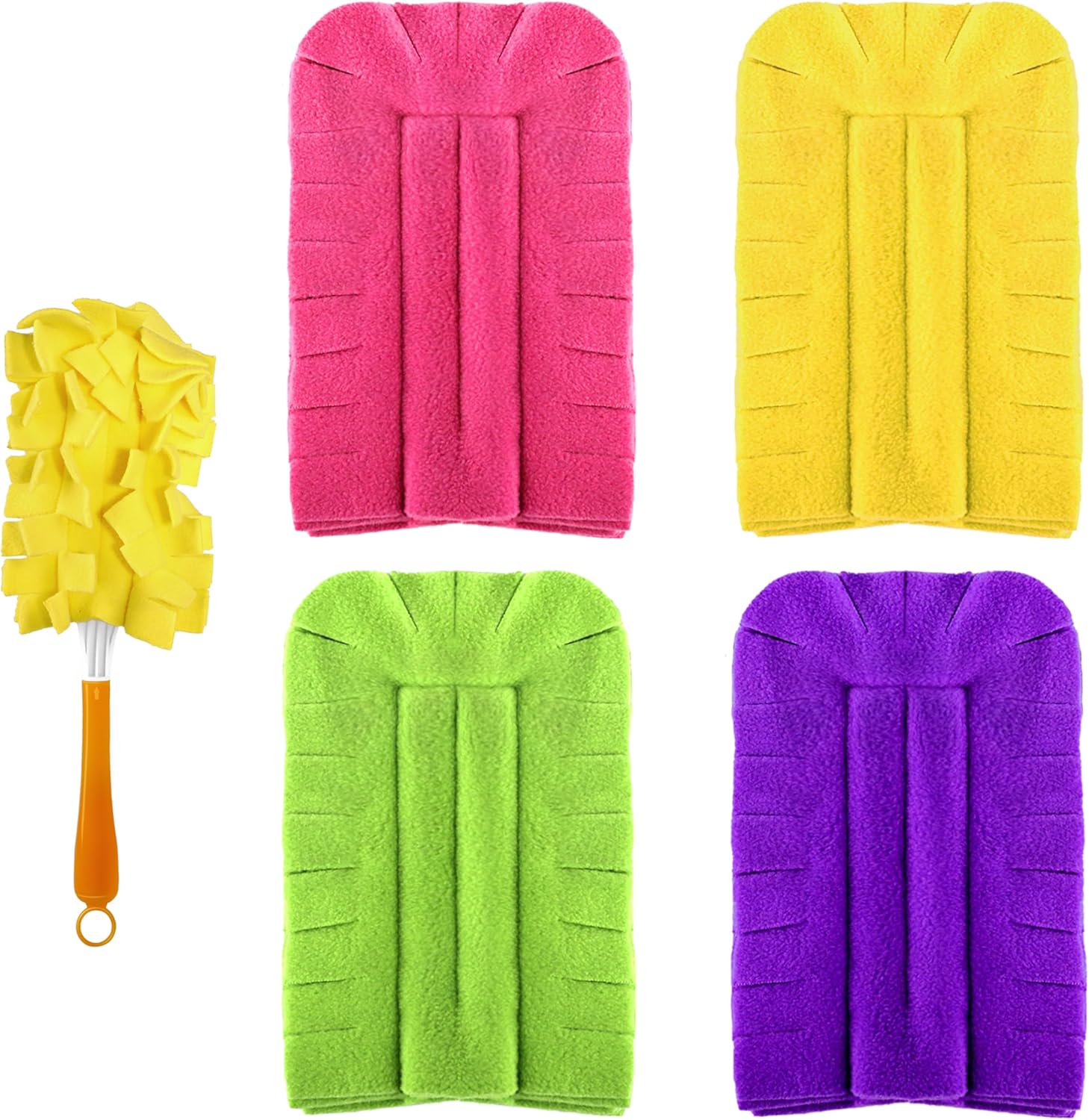 Reusable Duster Refill Compitable with Swiffer Duster - Washable Heavy Duty Dusters Refills 360 for Swiffer Duster Handle & Super Extender Handle, 4 Pack - Image 1