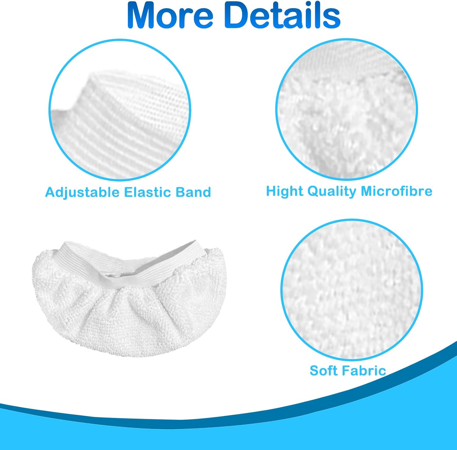 8 Pack Steam Cleaner Accessories for Most Handheld Steam Cleaner - Microfiber Cloths Cover Compatible with Bissell Steam Shot, Dupray, PurSteam, Comforday Steam Cleaner - Image 4