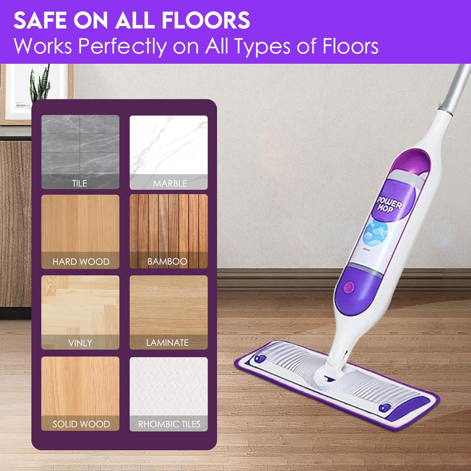 Reusable Power Mop Refill Pads for Swiffer Power Mop Starter Kit - Swifter Powermop Pads Refills - Multi-Surface & Wood Mopping Pad Refil for Floor Cleaning - Washable Microfiber Pad, 3 Pack - Image 6