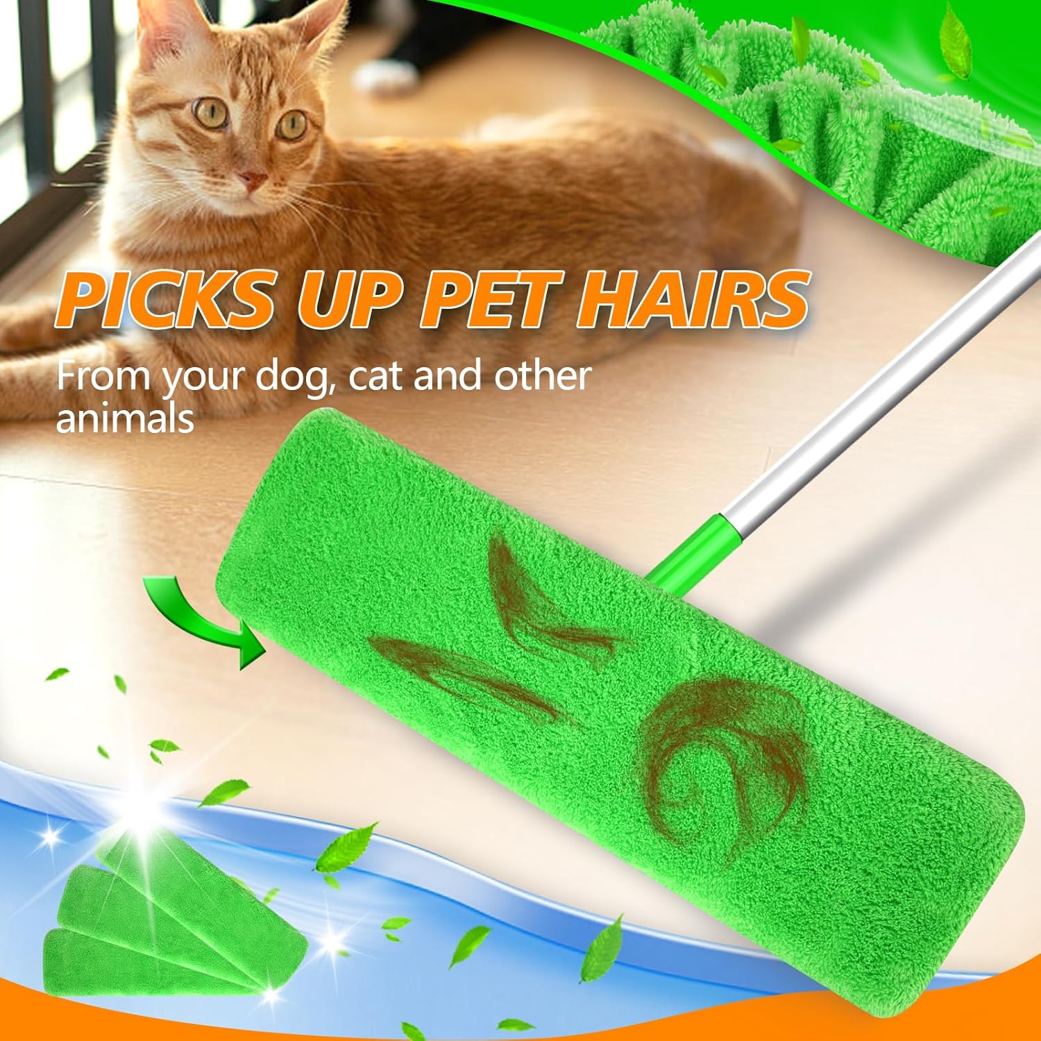 Reusable Microfiber Mop Pads for Swiffer - XL Dry Sweeping Cloths & Wet Pads Refills - Heavy Duty Mopping Cloths for Floor Mopping and Sweeping, 4 Pack - Image 7