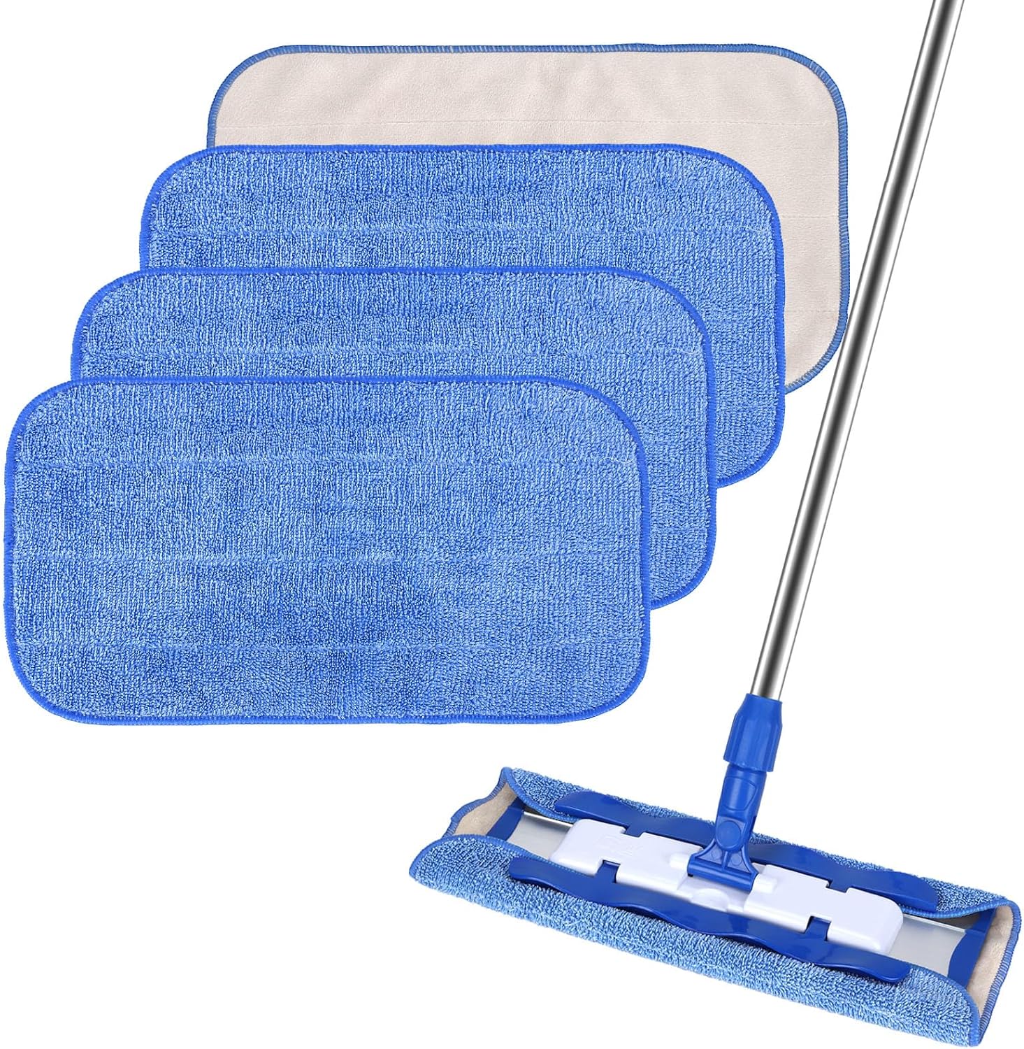 Microfiber Cleaning Cloth Compatible with MR SIGA Professional Microfiber Mop - Professional Reusable Flat Mop Refills - Mop Pads Replacement for Hardwood Cleaning (4 Pack) - Image 1