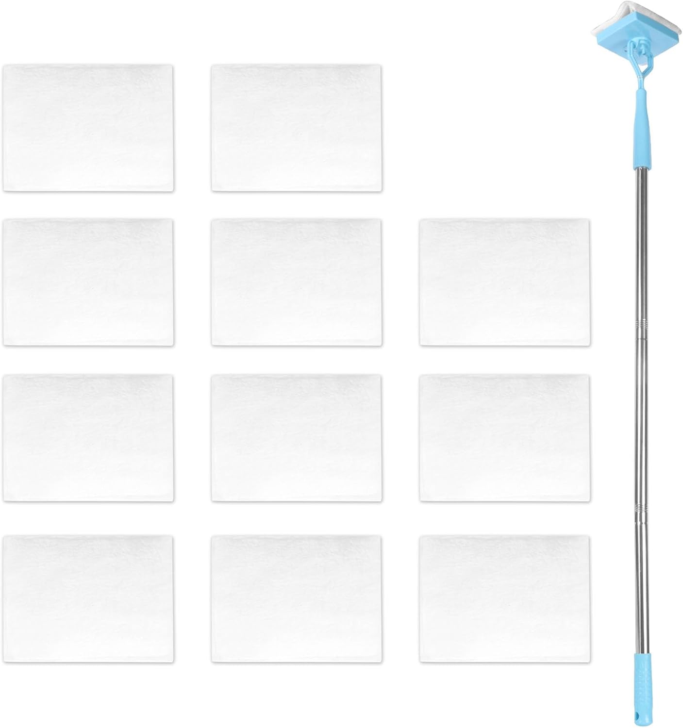 10 Pack Reusable Pad Refills Compatible with Baseboard Cleaner Tool - Microfiber Replacement Pads for Wet & Dry Use (Mop NOT Included) - Image 1