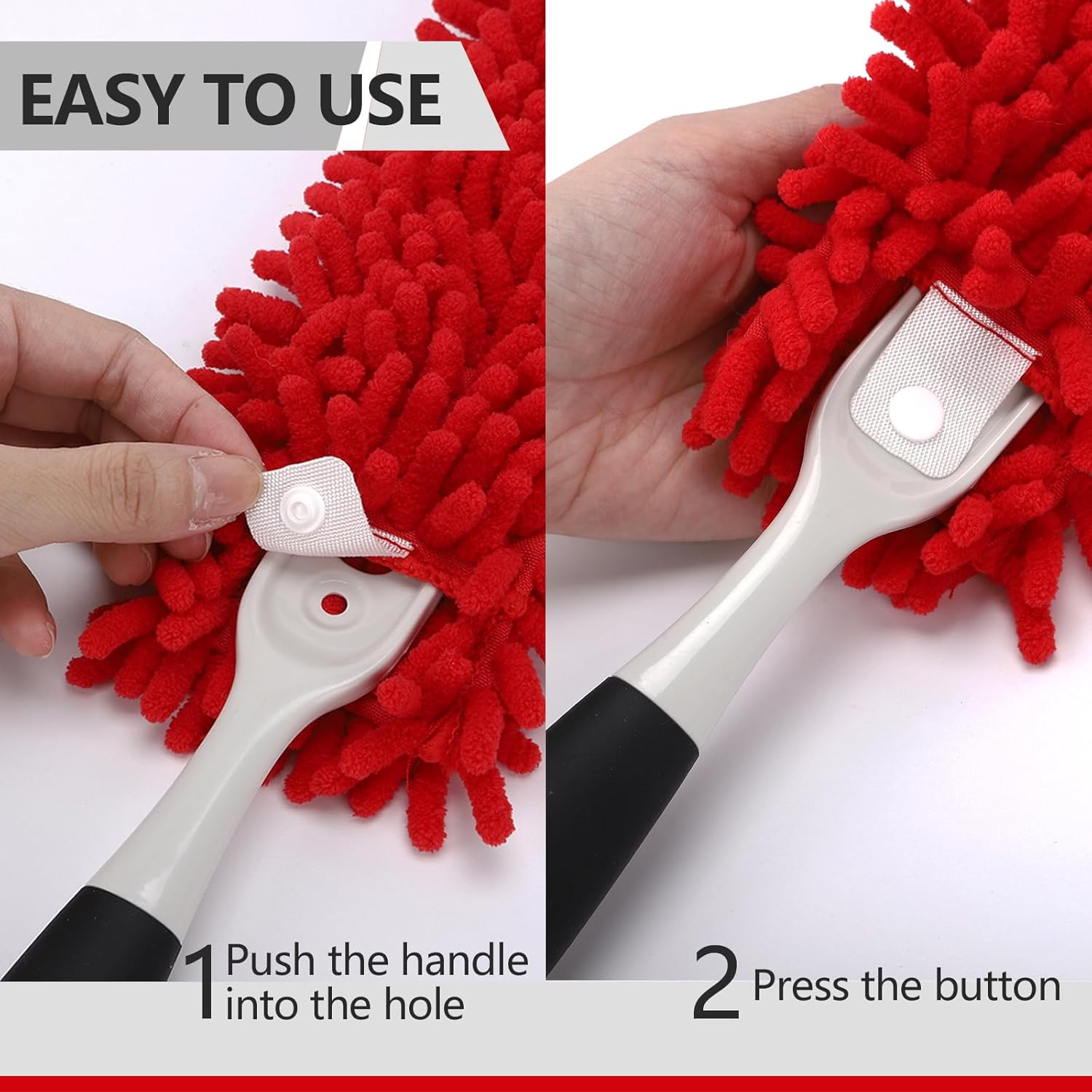 Reusable Microfiber Duster Refills Compatible with OXO & for MR.SIGA Duster - Washable Dusters Refill for OXO Good Grips Extendable Duster for Cleaning, 2 Pack (Handle is Not Included) - Image 4