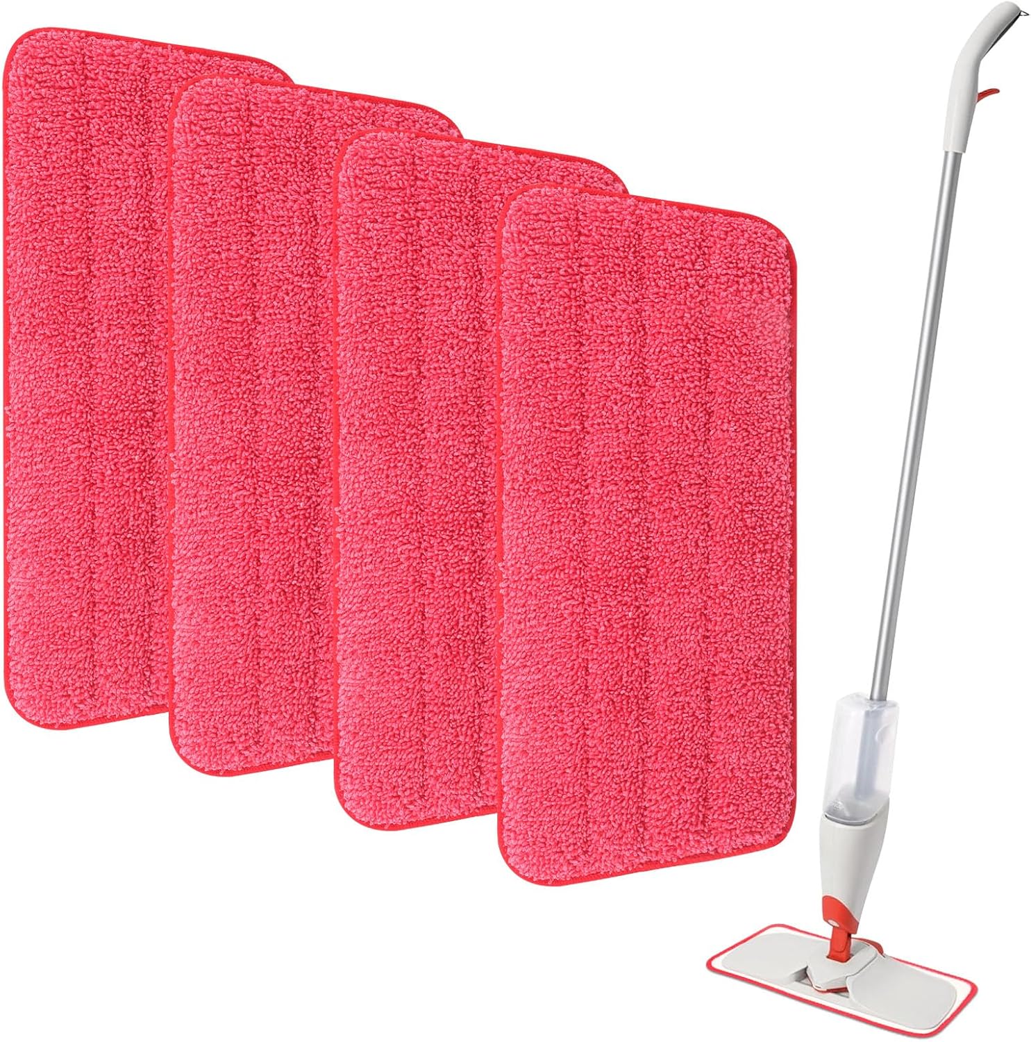 Mop Replacement Pads Compatible with OXO Good Grips Spray Mop - Reusable Microfiber Pad Refill for Floor Cleaning, 4 Pack (Mop is Not Included) - Image 1