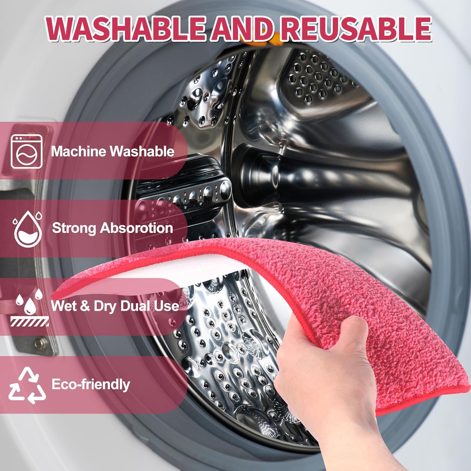 Mop Replacement Pads Compatible with OXO Good Grips Spray Mop - Reusable Microfiber Pad Refill for Floor Cleaning, 4 Pack (Mop is Not Included) - Image 3