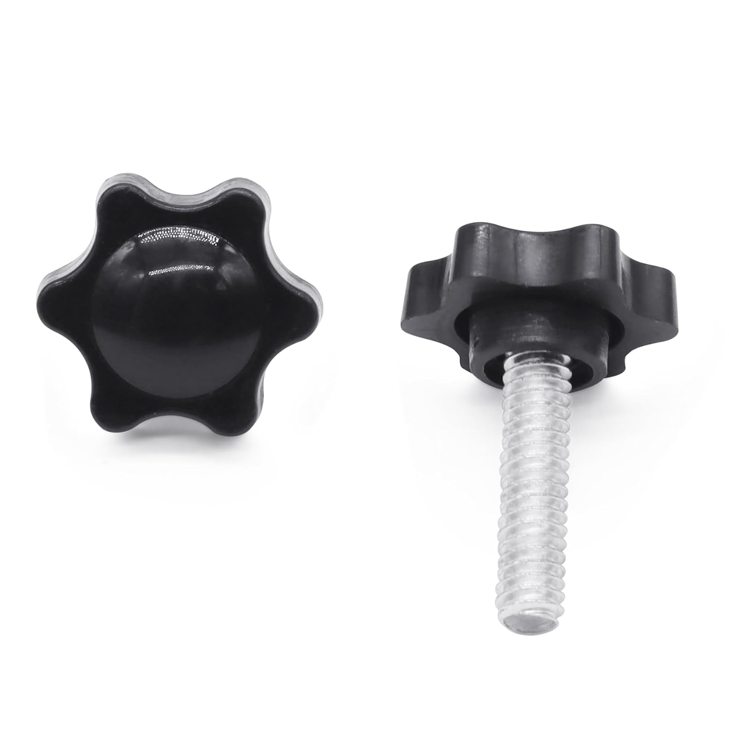 Xadnitu 10 Pieces 1/4''-20-1'' Thread Knob Plastic Star Shaped Nut Clamping Male Handle Tightening Screw Knobs for Replacing Umbrella Base - Image 1